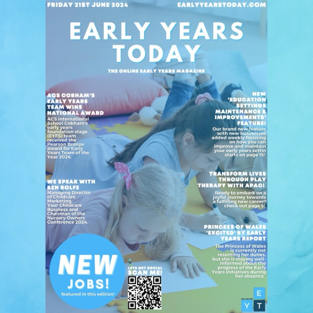 Our newest edition of Early Years Today is now live! Lots of new content featured, link in our bio