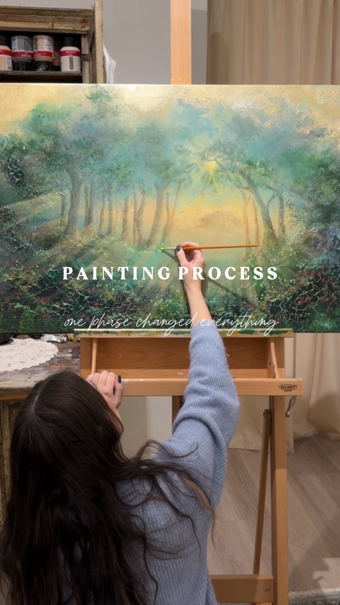 I almost gave up on this painting…I’m glad I didn’t 🥰
#slowlifestyle #semiabstractart #artinspiration #landscapeartist #paintingtutorial #fantasyart