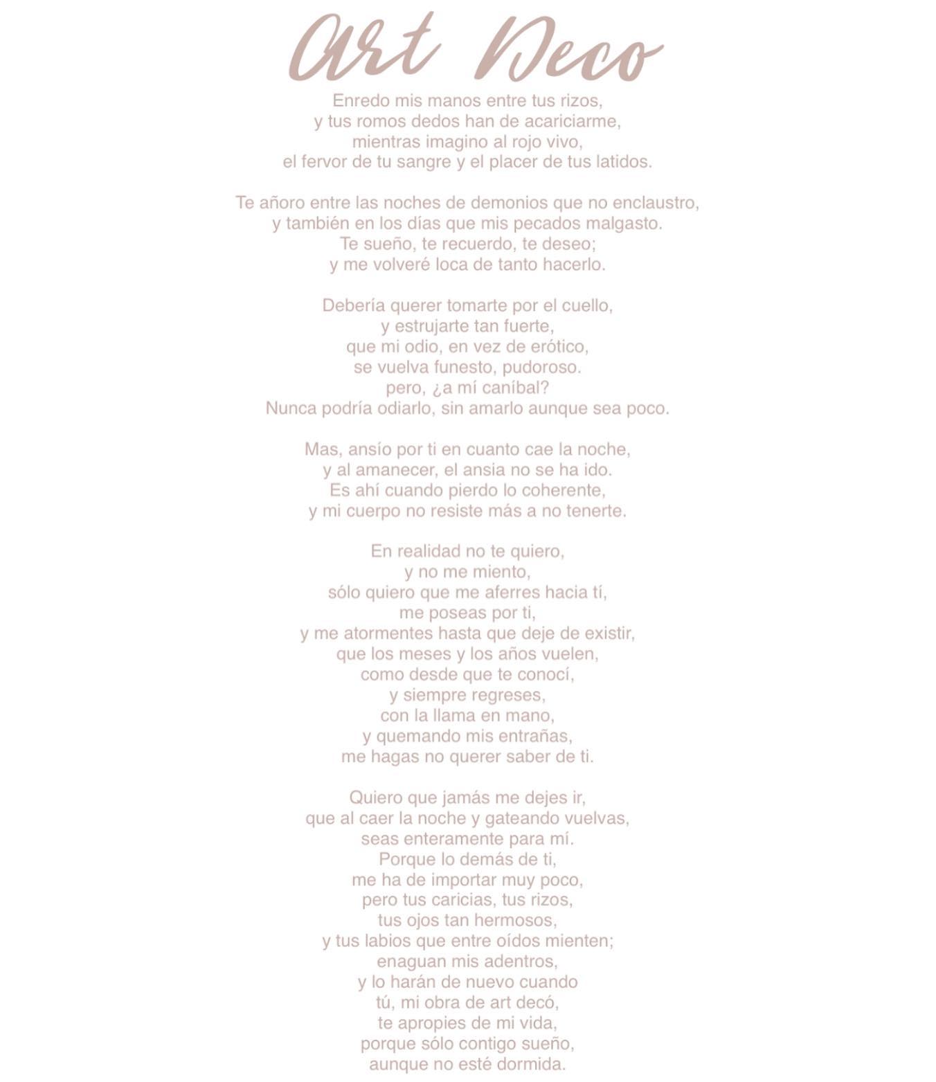 "Art Decó" - Octubre 2022.
Este va con amplia dedicatoria a quien siempre le digo que es mi pieza de Art Decó. 🤍