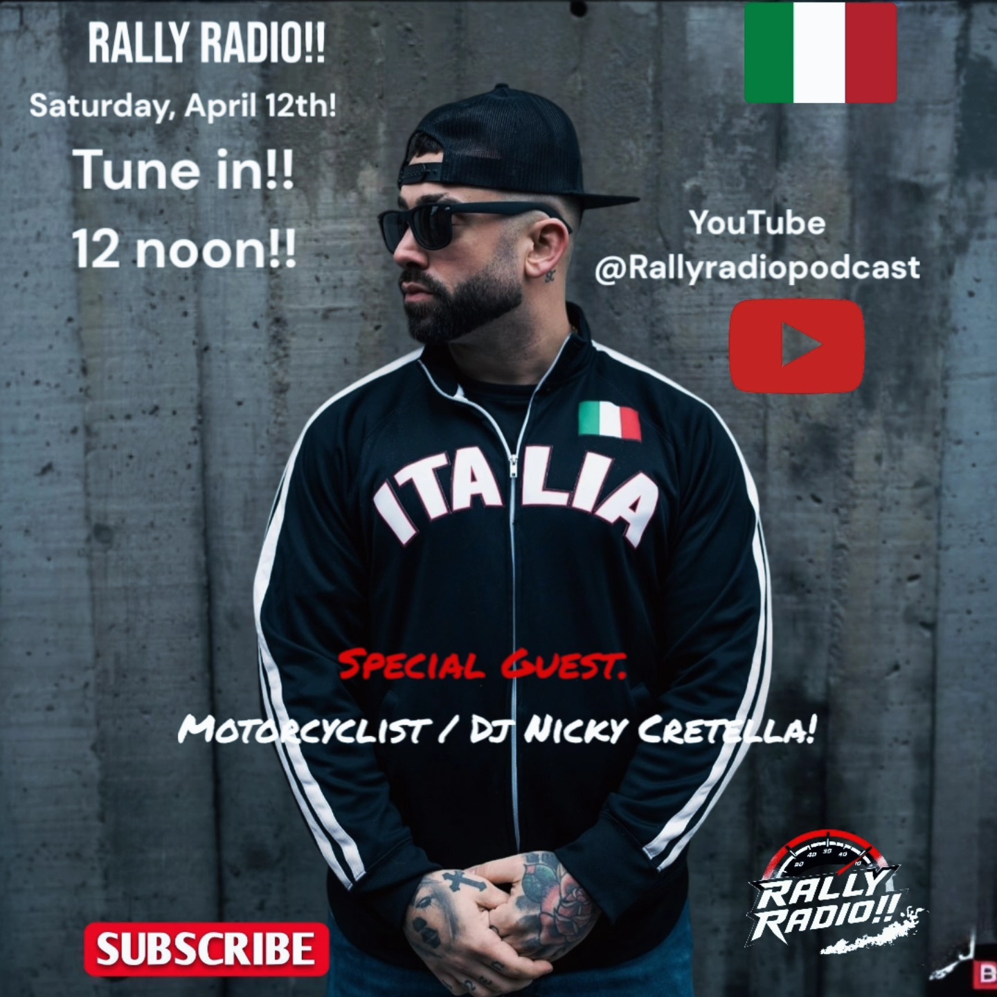 Tune in!! We gotta special guest coming through for the show!! We got motorcyclist and DJ @nickycretella on Rally Radio! It's going to be lit! Don't forget tune in live on YouTube @rallyradiopodcast or tune in live at www.barsandhoopsradio.com
Rally Radio!! Where the fast life meets the fast lane!!
#automotive #motorcycle #rallyradiopodast #dj #music