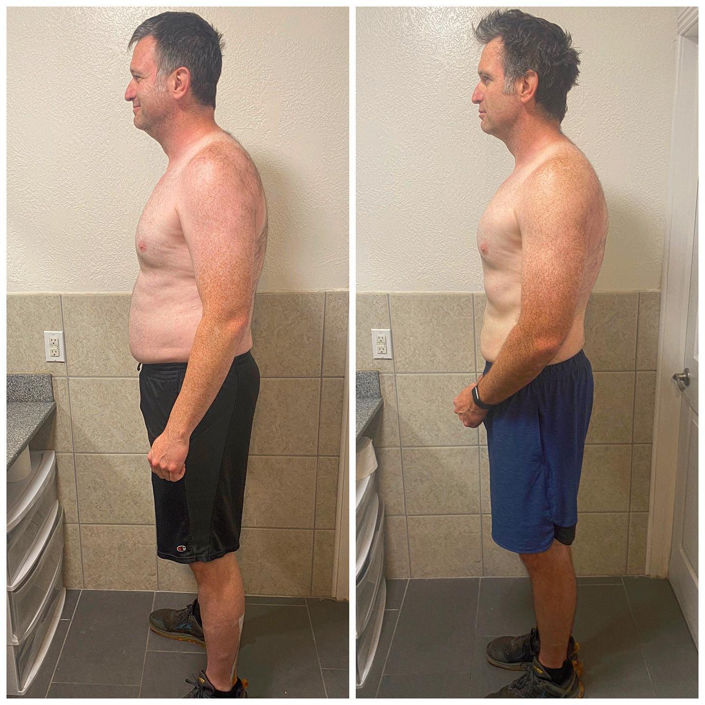 Progress over perfection! Congrats @krb.8115 on dropping 31lbs and 14% body fat in only 16 weeks. Definitely been great working with you and am super proud of the work that you have put in. This is only the start now though. Let’s keep the ball rollin!
A lot can happen in a relatively short period of time with direction, strategy and accountability.
If you need to get in shape, lose weight, build muscle, compete, get your nutriton under control shoot me a dm today for 1-1 coaching and ultimate accountability. #transformationtuesday #beforeandafter