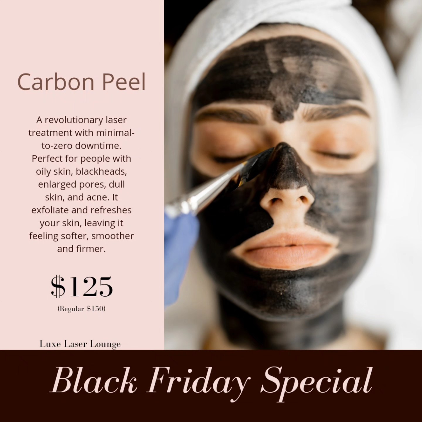 ⨠Black Friday Special Alert! â¨
Transform your skin with our revolutionary Carbon Peel treatment at Luxe Laser Lounge! đ Perfect for those with oily skin, blackheads, enlarged pores, dull skin, and acne. This laser treatment exfoliates and refreshes your skin, leaving it feeling softer, smoother, and firmer.
đ° Special Black Friday Price: $125 (Regular $150)
Donât miss out on this limited-time offer! Book your appointment now and give your skin the glow it deserves. đââď¸â¨
#BlackFridaySpecial #CarbonPeel #LuxeLaserLounge #Skincare #BeautyDeals #GlowingSkin #yycskincare #yyc #yycfacialtreatment #yycwomen #yycladies #yycsmallbusiness #yycbeauty #CalgarySmallBusiness #calgaryladies #CalgaryFacials