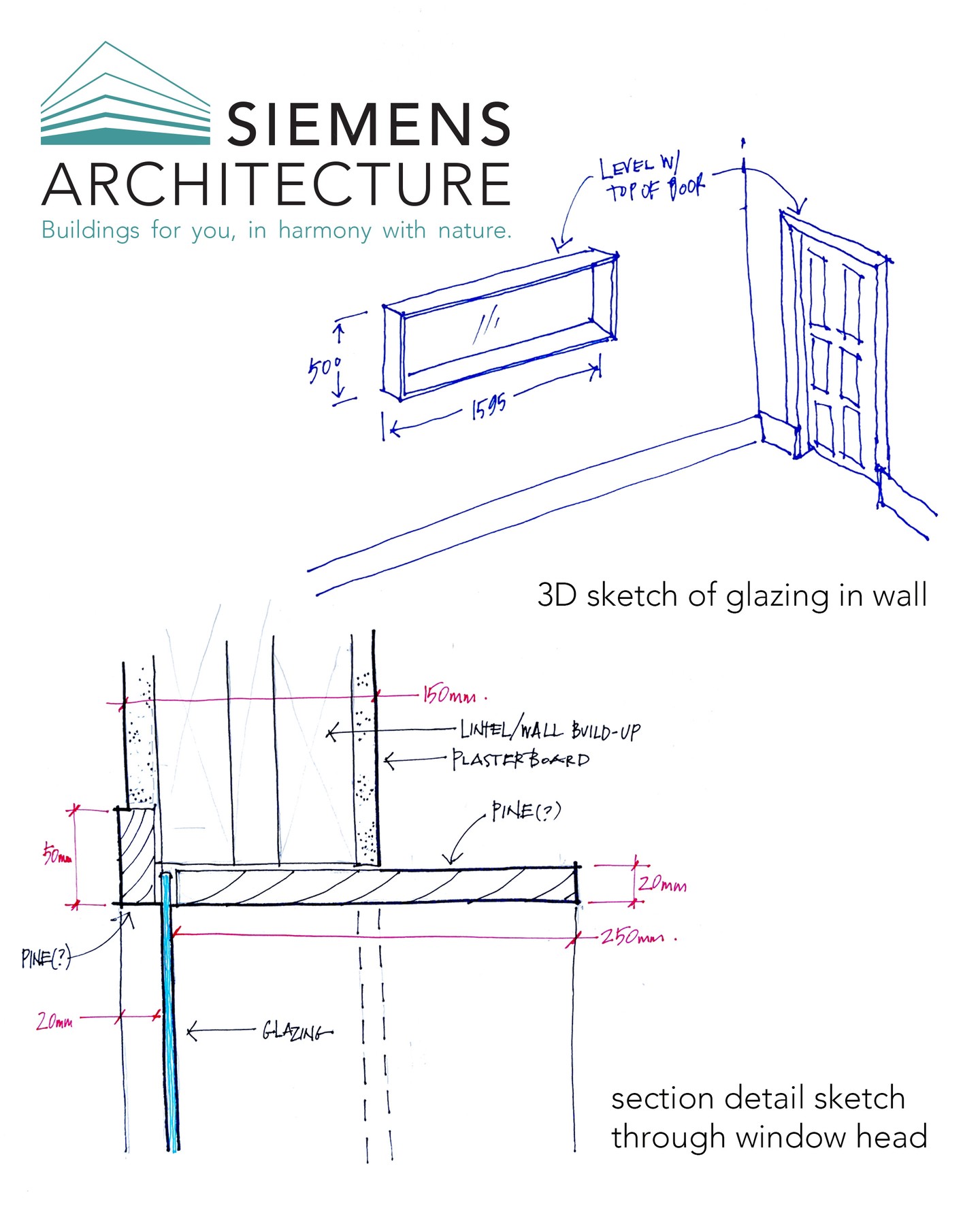 Rapid hand sketches of glazing detail to new internal partition. See other post for how well it was executed.
#architecture #craftmanship #sketch #handdrawn