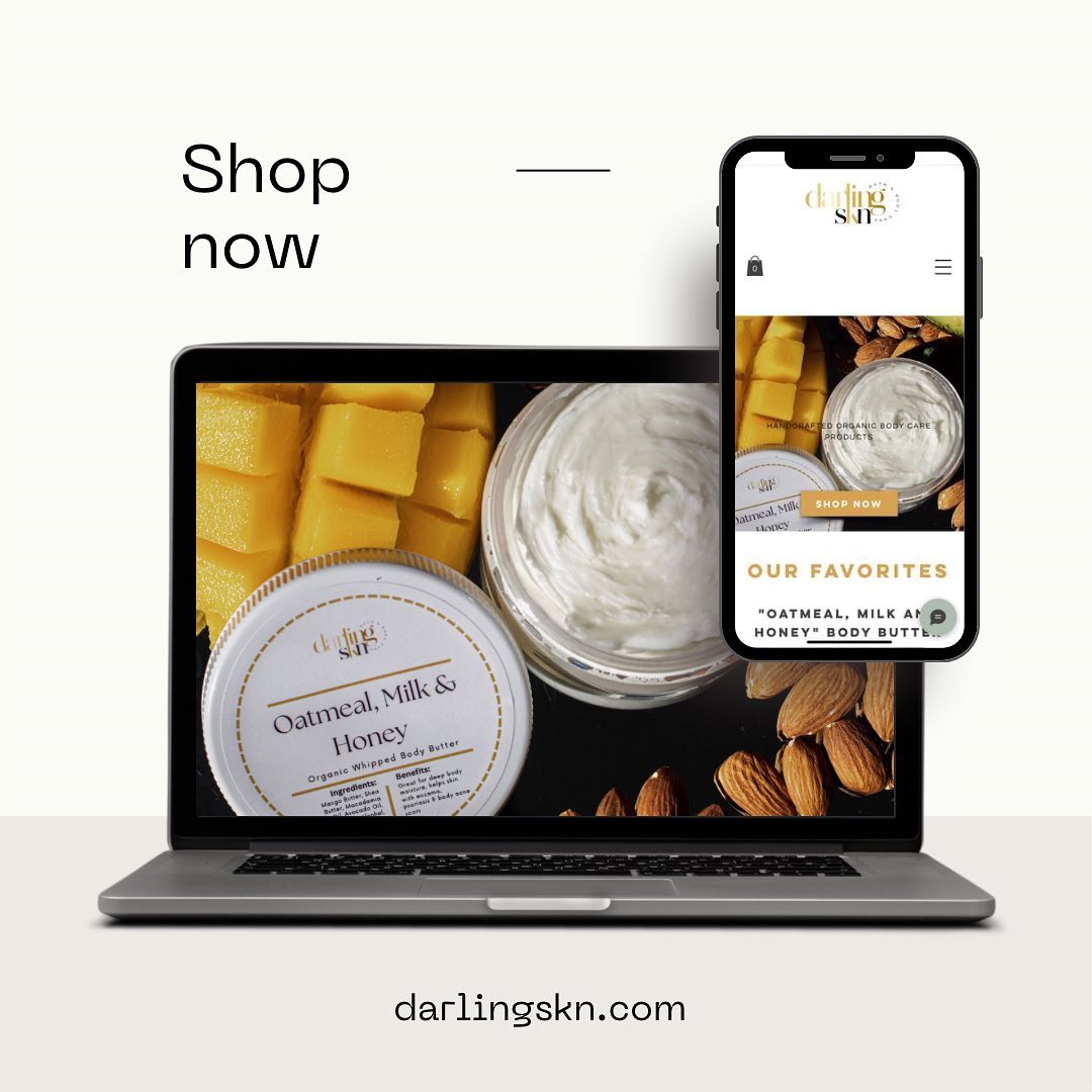 Happy Friday! — our body butters can be purchased NOW on our website ✨👩🏽💻
www.darlingskn.com | click the link in my bio and happy shopping! ✨ #darlingskn