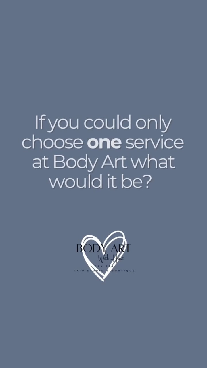 If you could only pick one service at Body Art… what would it be?
Our team had a hard time choosing because every service has its own kind of magic ✨
Now we want to know… which one’s yours?
Body Art with Hart, salon and spa, self care, relaxation, facials, massage, hair services, nail services, glowing skin, calm luxury, Destrehan salon, River Parishes spa
