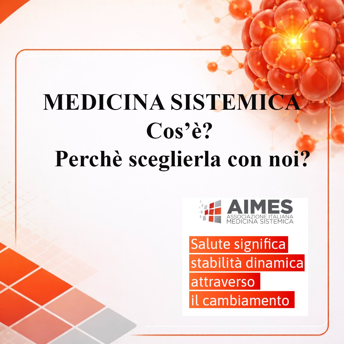 La Medicina Sistemica considera la persona nella sua totalità.
Non guardiamo solo al singolo sintomo o all’organo che “non funziona”, ma all’insieme dei sistemi del corpo, formati da miliardi di cellule tutte interconnesse tra loro.
Quando un sistema è in difficoltà, spesso l’intero organismo ne risente:
👉 infiammazioni croniche
👉 calo di energia
👉 riduzione delle capacità di difesa e adattamento
Per questo, l’approccio sistemico non si limita a “curare”, ma lavora per ristabilire equilibrio, migliorare la risposta del corpo ai cambiamenti interni ed esterni e sostenere la salute nel tempo.
E noi di Doctors & Doulas lo facciamo!
#medicinasistemica#curareilcorpo#corpoemmente#salutenaturale#medicinaintegrata#approcciosistemico#doctorsanddoulas
#prendersicuradisè
#ascoltareilcorpo