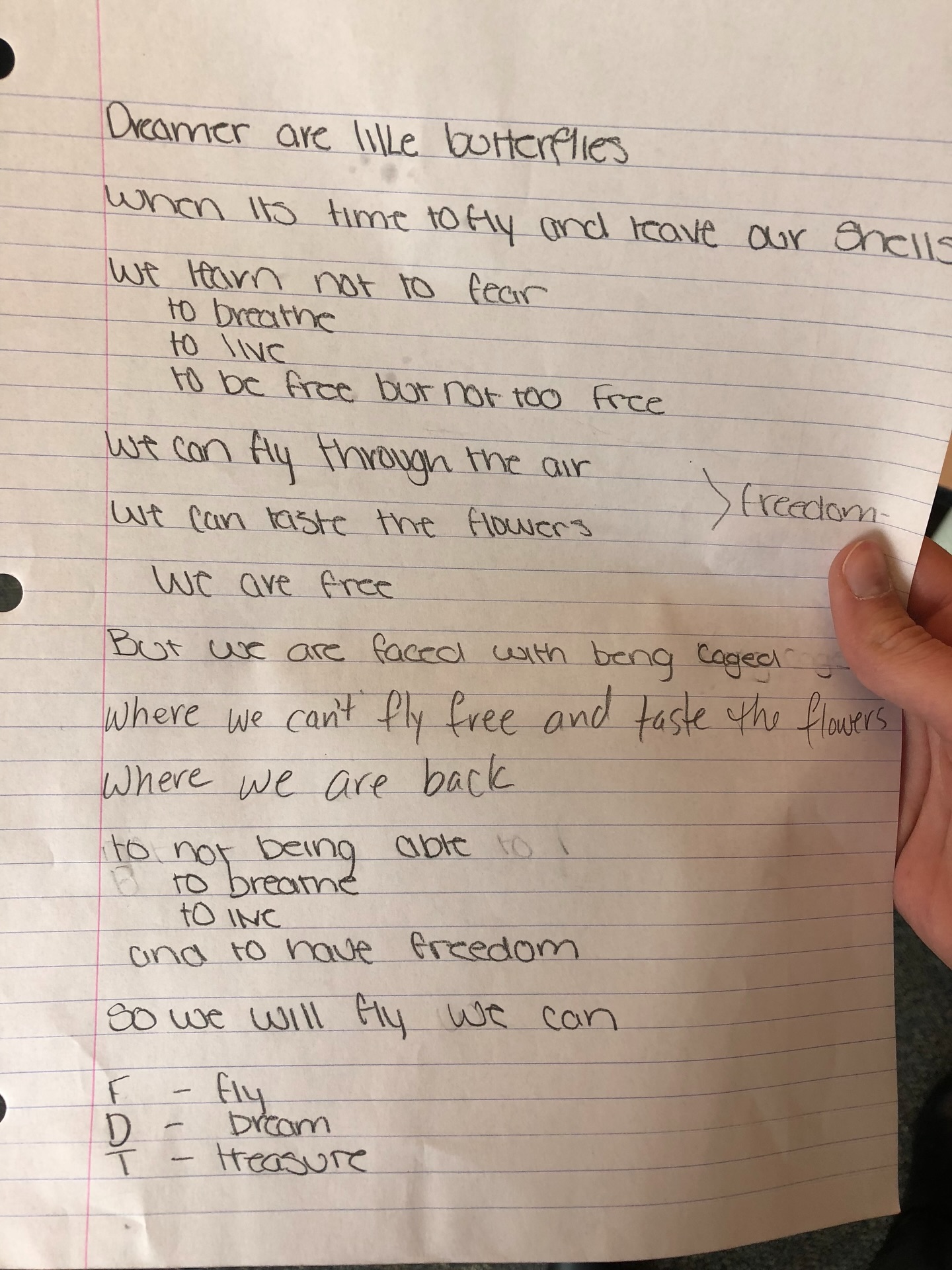 It is a privilege to share the words and work of DACA dreamer students from 2018 today. ICE is attacking families and children who belong here. This is a reminder that this is not a new issue.
Standing up against tyranny will look different for each person today, but remember that fighting back always means risking something.
“The good we secure for ourselves is precarious and uncertain until it is secured for all of us and incorporated into our common life.” -Jane Addams