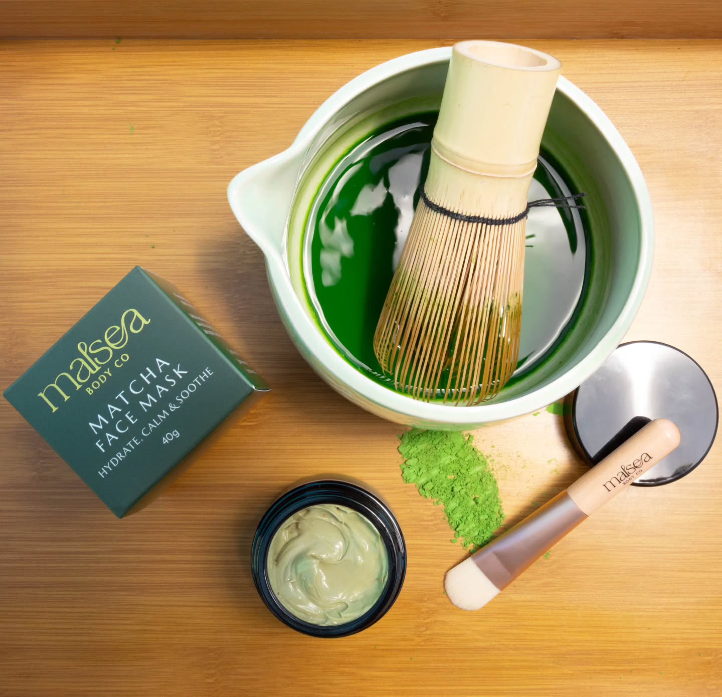 You already sip your matcha for its glow-giving benefits.
Now your skin can enjoy it to 💚
Hydrate. Calm. Soothe.
Proudly made in New Zealand using @thea_matcha
Have you heard about the skin-loving power of matcha? 🌿✨ Rich in antioxidants and paired with soothing aloe vera, our mask hydrates, calms, soothes, and refreshes tired skin — the ultimate self-care ritual.
We’re so excited to introduce you to our Hydrating Matcha Mask — the first of its kind, proudly made in New Zealand. This nourishing mask blends the antioxidant power of matcha with a carefully selected mix of plant-based oils and butters to deeply hydrate, soften, and refresh the skin. Every ingredient has been chosen with purpose, creating a formula that feels luxurious, gentle, and effective for all skin types.
Our Hydrating Matcha Mask is a luxurious, creamy treatment designed to refresh, soothe, and deeply hydrate the skin, this vegan formula leaves your skin soft, plump, and radiant — perfect before a night out or your weekly self-care ritual.
Indulge your skin in a moment of calm.
Photo @_maple_fern
