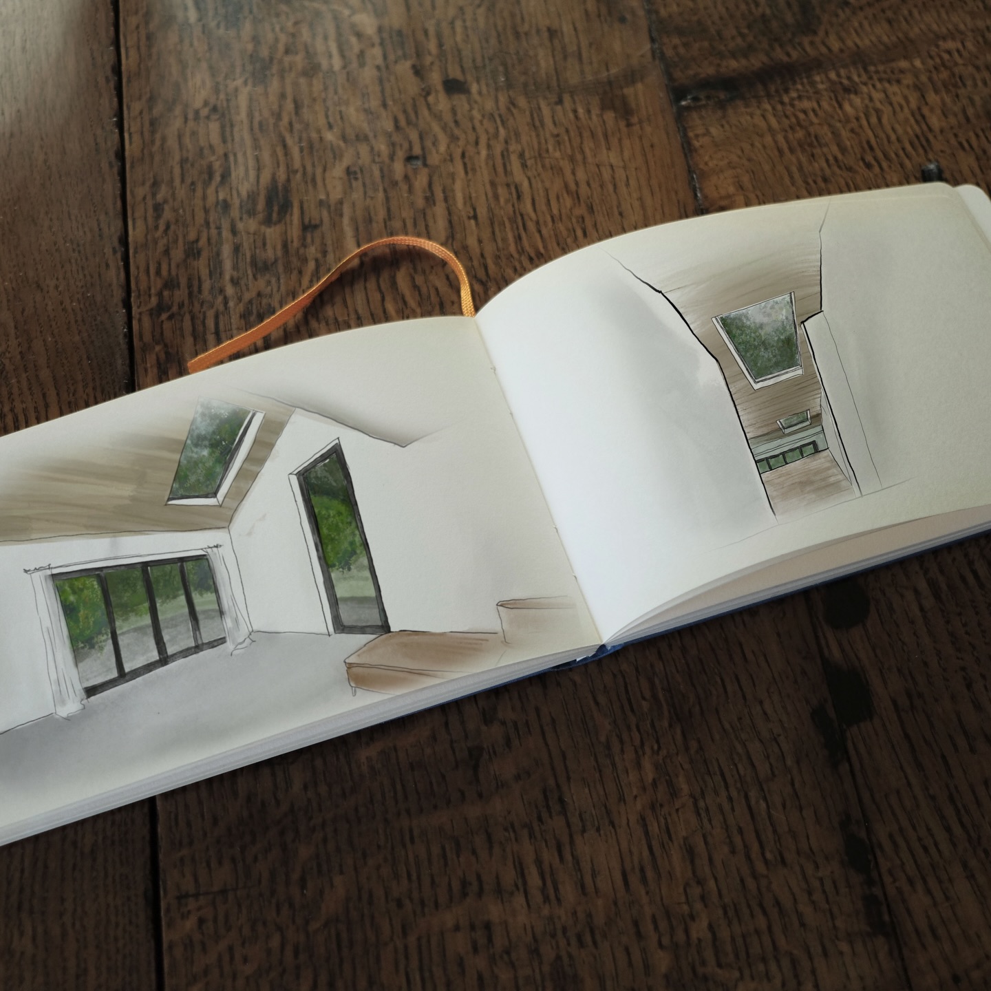 Sketch studies exploring new opening strategies in a mid-century family home. Honouring the original roof form while finding ways to draw long, uninterrupted views toward the beautiful woodlands.
#MidCenturyArchitecture #ArchitecturalSketches #DesignExploration #cardiffarchitecture #welsharchitecture