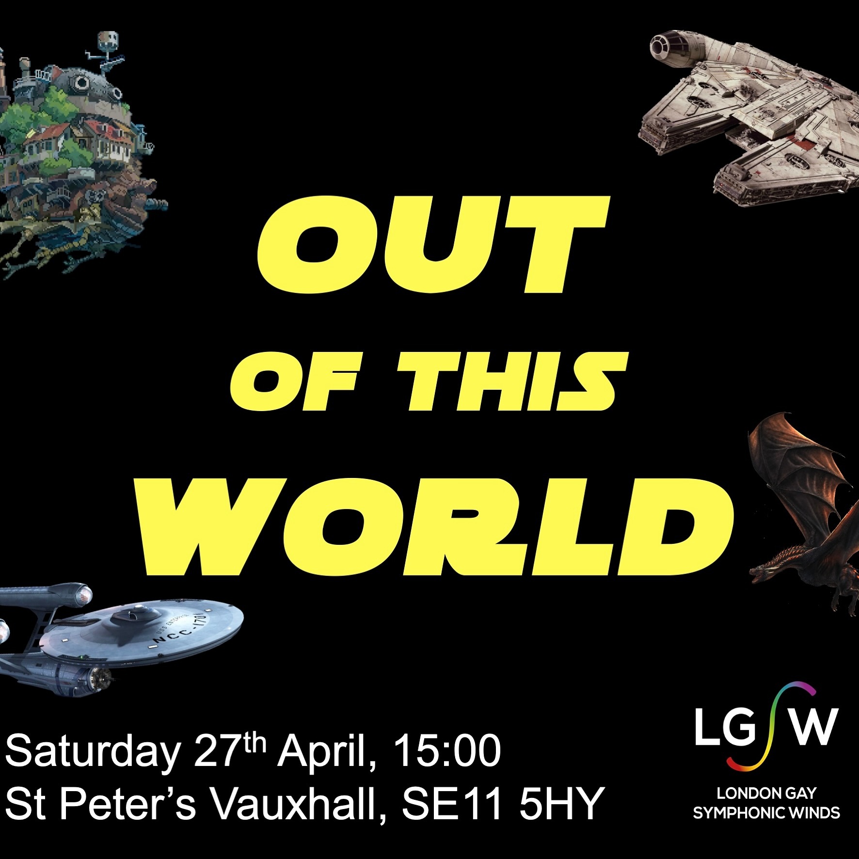 🚀 LGSW are delighted to present our first concert of 2024 - Out of this World! 🚀
With music from a galaxy far far away this afternoon concert promises to be an interstellar experience! Expect your favourites from Star Wars, Lord of the Rings, Howl’s Moving Castle and much more! Join us at 15:00 on Saturday 27th April - ticket link in our bio 🎟️