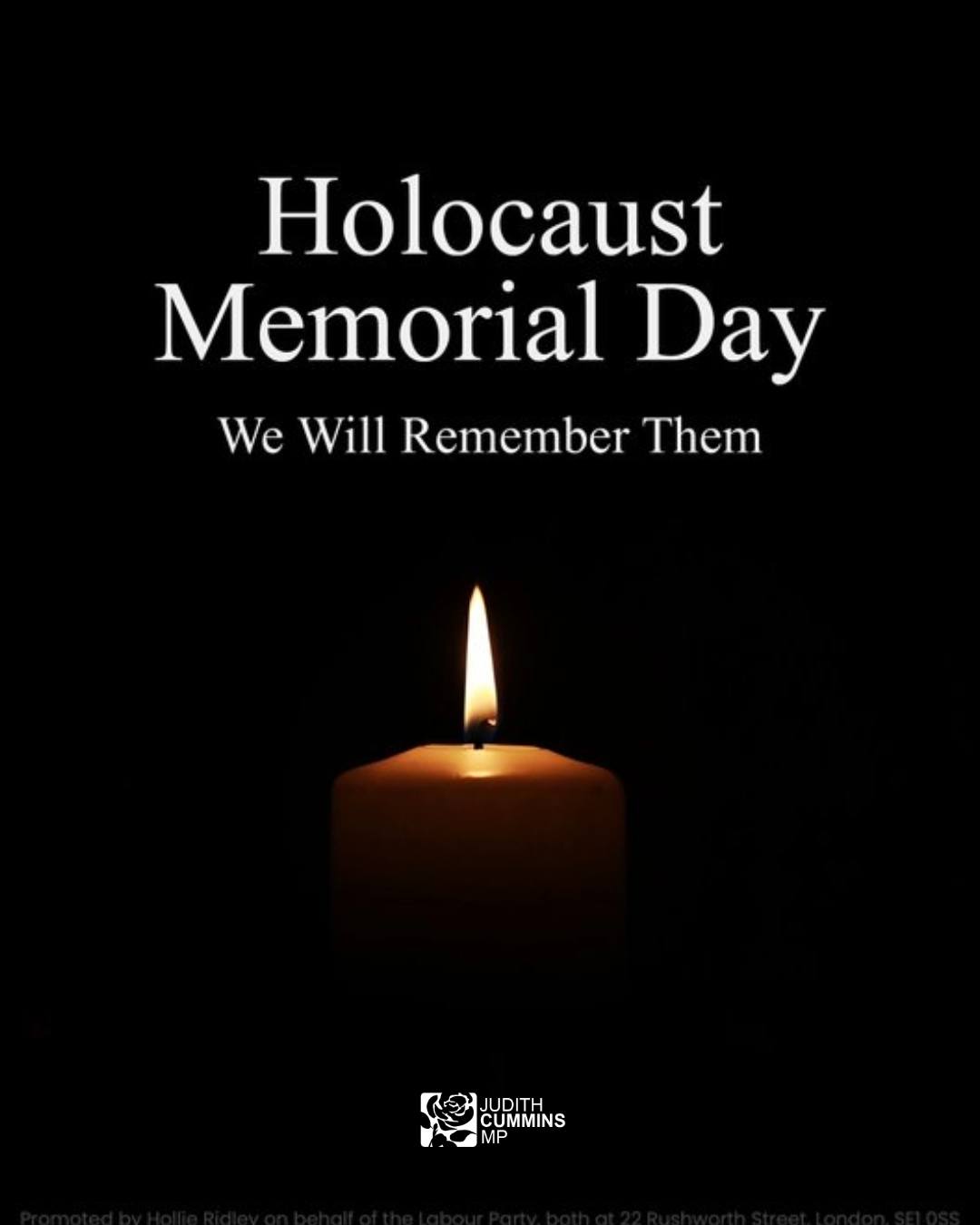Today, on Holocaust Memorial Day, we remember the six million Jewish people murdered in the Holocaust, as well as the millions of others killed under Nazi persecution and in genocides worldwide.
