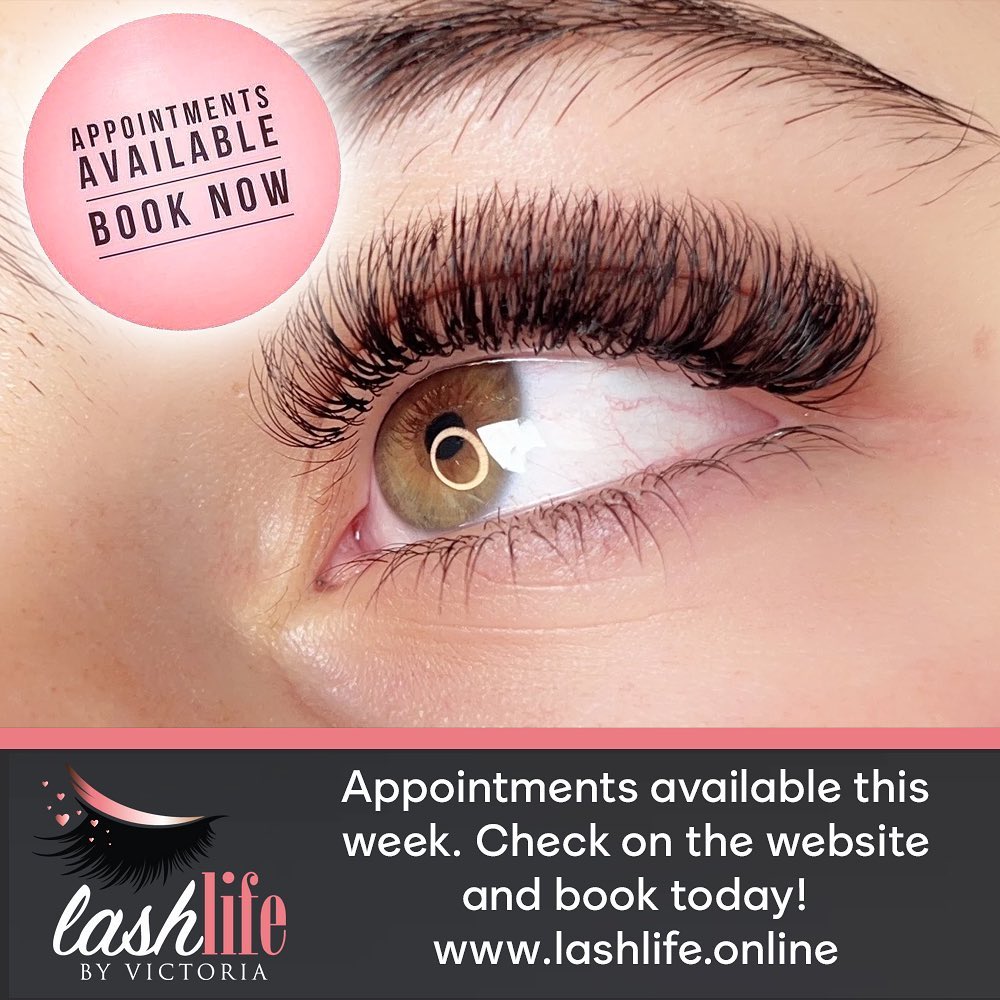 Appointments available this week go to website www.Lashlife.online 😍