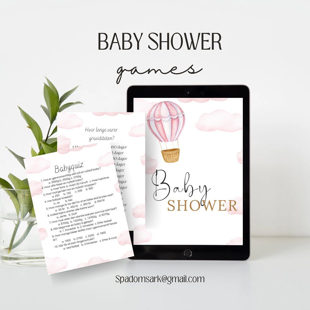 Aktiviteter til babyshower 🤍
Pakken inneholder 16 forskjellige aktiviteter klare til print🌸
#babyshower #dåp #baby #momtobe
