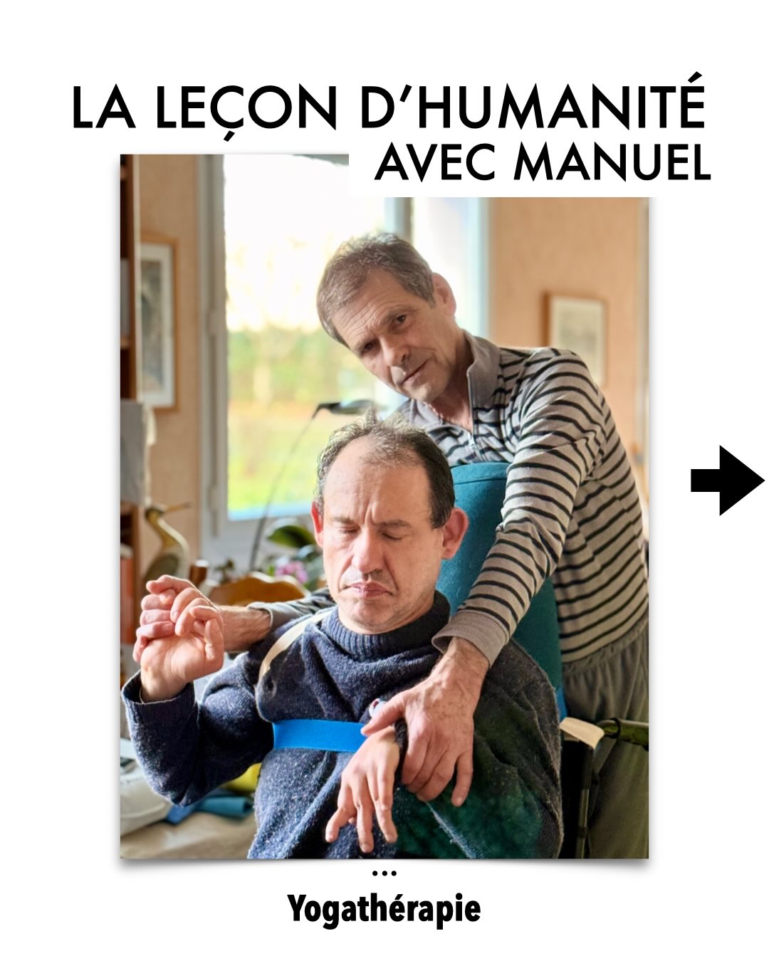 La leçon d’humanité avec Manuel. ✨
« Le corps retrouve le chemin, il ne l’a pas perdu. »
Cette phrase de Manuel résume à elle seule la séance de Yogathérapie que nous venons de vivre.
Manuel vit avec une infirmité motrice cérébrale (IMC) qui place son corps dans un état d’hypertonie — une contraction permanente. Contrairement aux idées reçues, le défi n’est pas de tonifier un corps « hypotonique », mais de libérer une structure puissamment verrouillée.
Au programme de cette transmission :
• L’Aplomb pour tous : Accompagner Manuel pour qu’il retrouve le chemin de sa verticalité naturelle, mobiliser ses hanches et ouvrir sa cage thoracique.
• La victoire du redressement : Le moment extraordinaire où Manuel s’érige en Tadasana (posture debout) malgré ses pieds bots, retrouvant une dignité et une liberté de souffle.
• Transmettre l’invisible : Serge forme bénévolement des enseignants (aujourd’hui Teresa et Sabine) pour que chaque corps, même avec un handicap moteur lourd, puisse être accompagné avec justesse.
Après 20 ans de pratique avec Serge, Manuel nous prouve que le handicap n’est pas une barrière à la technique. C’est une rencontre profonde avec la matière et la structure.
📅 Pour nos étudiants en formation :
Un planning mensuel de séances chez Manuel est désormais ouvert à ceux qui suivent ou ont suivi notre cursus de Yogathérapie. Pour diffuser ces outils, pour que l’impossible devienne une pratique partagée.
Merci Manuel pour ton immense confiance. 🙏🟡
#Yogatherapie #HandicapMoteur #Inclusion #Cathetsergeyoga #Transmission