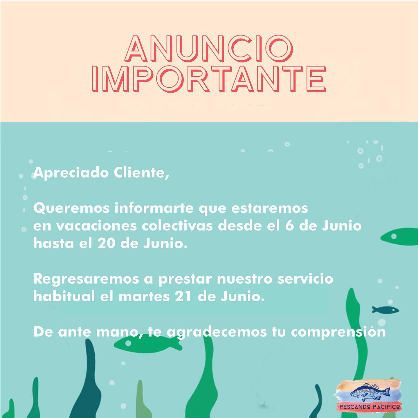 Salimos por unos días , pero regresaremos cargados de buenas energías, buen producto y con toda la actitud!!! Nos vemos pronto !