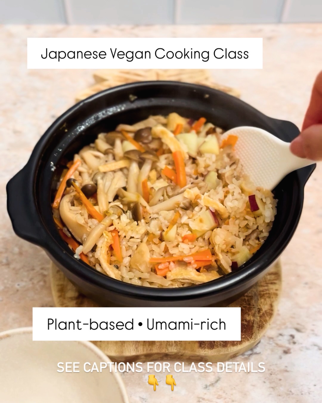 Final call 👀✨
Sign-ups close tomorrow (2/5)
Link in bio ☝️
=====
Plant-based Japanese food can be deeply satisfying 🌿🇯🇵
In my Japanese Vegan Cooking Class, we focus on building real umami—without meat or fish—using cold-brewed Japanese dashi, Koji, and seasonal ingredients.
🍄 On the menu:
• Miso Soup with Cold-brewed plant-based Japanese dashi
• Takikomi Gohan (mushroom-mixed rice)
• Salt Koji Pickles
• Tofu & Seaweed Salad with Sesame Miso Dressing
• Koji Amazake (served)
Simple yet nourishing vegan Japanese dishes you can recreate at home!
This is a hands-on, small-group class, where we cook together and enjoy the meal at the table—no stress, no additives, just thoughtful plant-based cooking.
📍 Taste Eatery, Lake Forest
🕒 Feb 7 | 1:30 PM
🌿 Vegan • Plant-based • Gut-friendly
👉 Sign up via the link in bio
