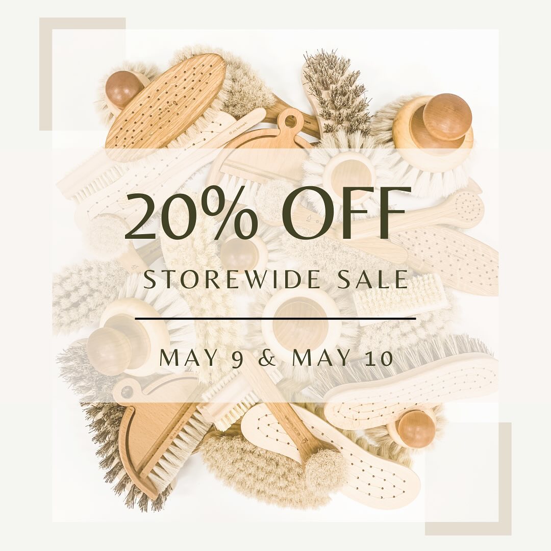 We’re having a flash sale! Today and tomorrow only, you can save 20% storewide. Stop by and pick up some eco home goods, a refill of soap, or a gift for your mom. Use code HAPPYSPRING20 to shop online.