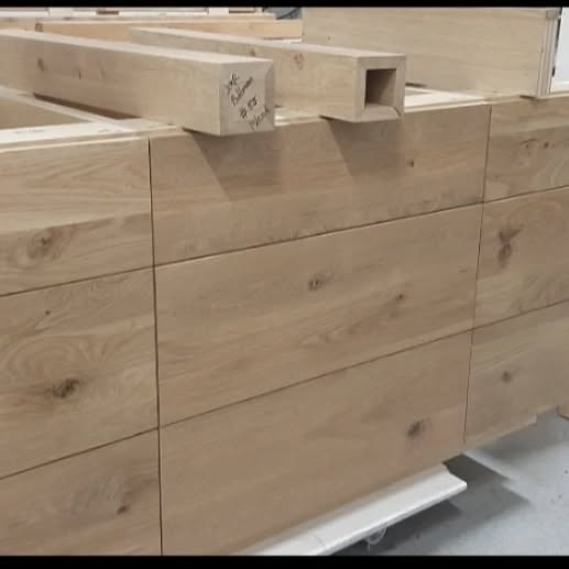 White Rustic Oak Open Grain European Frameless #plankdoors #whiteoak #modernstyle