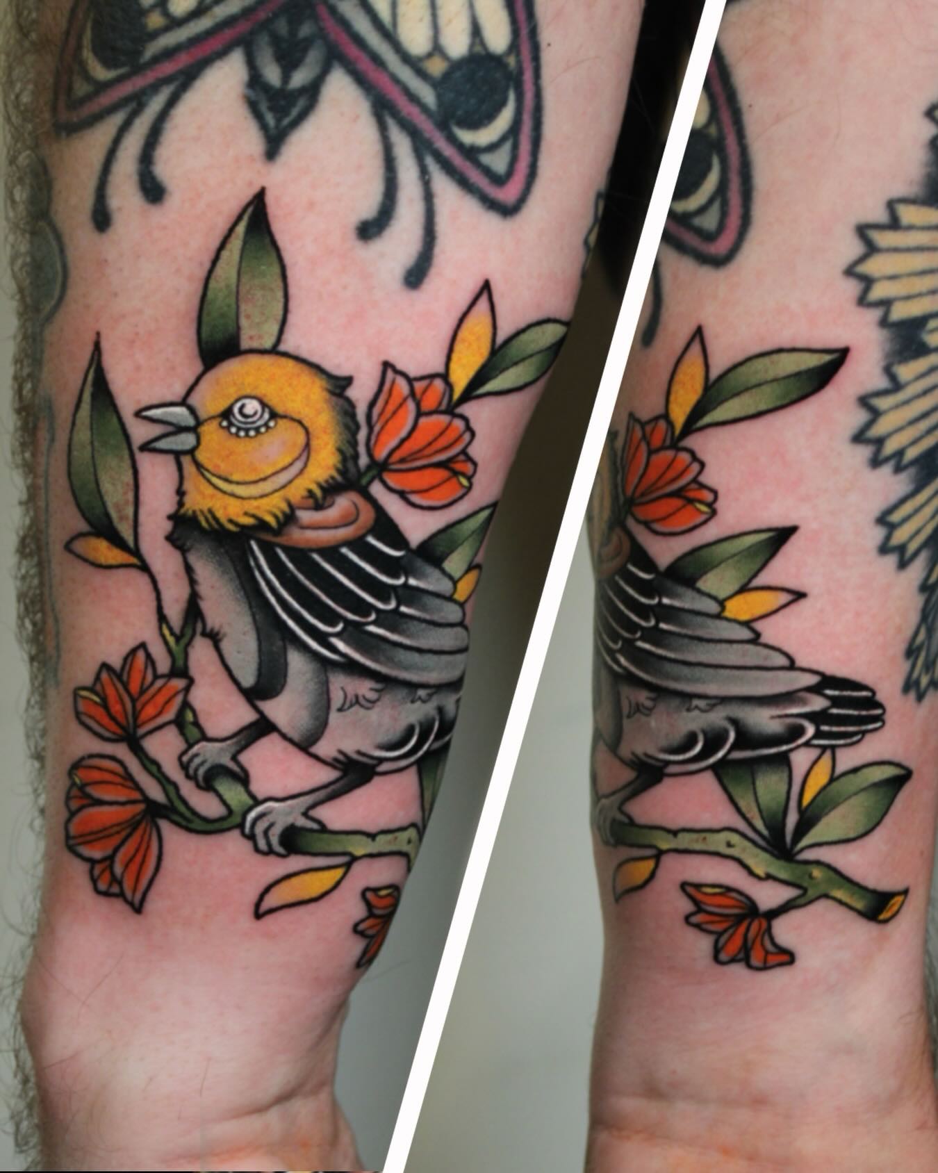 Little verdin bird for @piercedpanda 🪶 Always happy to tattoo birds in any shape or form hahaha.
#neotraditional #neotraditionaltattoos #neotradtattoo #neotrad #neotraditionaltattoo