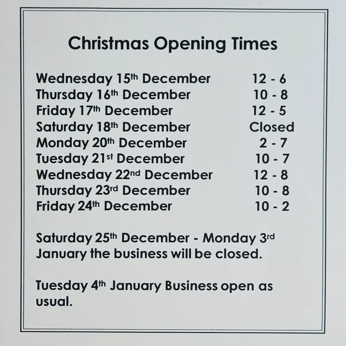 Christmas Opening Times.
Gift Vouchers easily available online
https://www.appleonia.co.uk/gift-vouchers
#localbusiness #Christmasgifts #for her #forhim