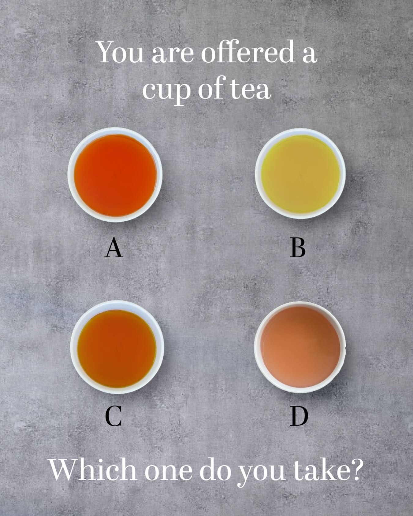What are you picking? 🤔
A. Black Tea
B. Green Tea
C. Oolong Tea
D. Purple Tea
#favoritetea #tealover #cupoftea #teadrinkers #greentea