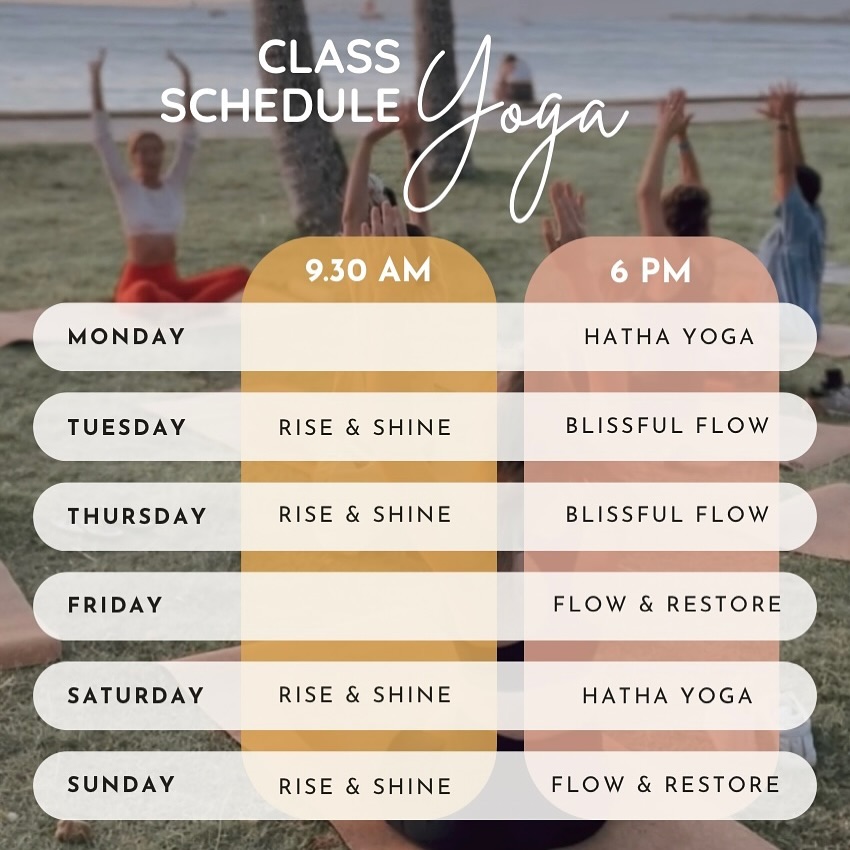 March YOGA class schedule 🧘🏼♀️🌴
To reserve your spot - click the link in our BIO or visit our website:
www.overtherainbowyoga.com