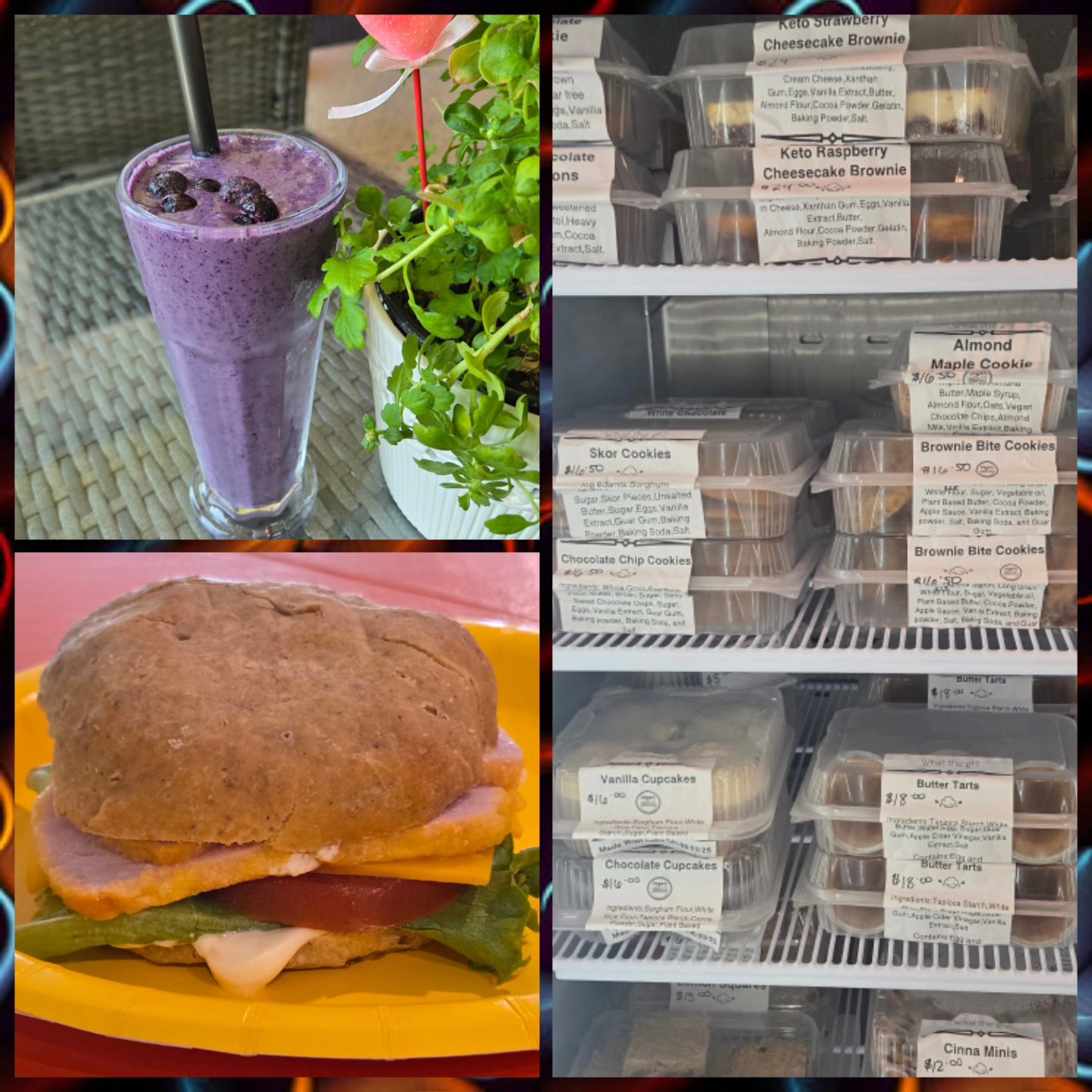 Open today, Friday July 11th and tomorrow, Saturday July 12th from 10am-3pm. Come grab a smoothie, sandwich, treat from the freezer or stop in to say hello!
