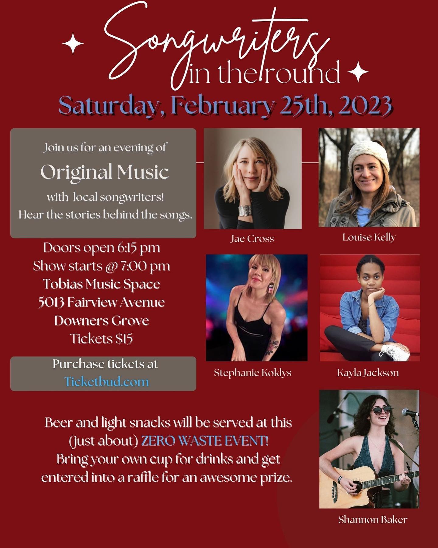 Songwriters share the stories behind their songs. Priceless. 💎
and also costs $15.
Buy tickets on @ticketbud
🍺 bring your own mug - it’s a #zerowaste kegger with keg from @alterbeer . So excited for this show
@tobiasmusicguitars with
@shannonbakermusic @kaylamaejackson @jaecrossmusic
#singersongwriter #livemusic #downersgroveillinois #songwriters