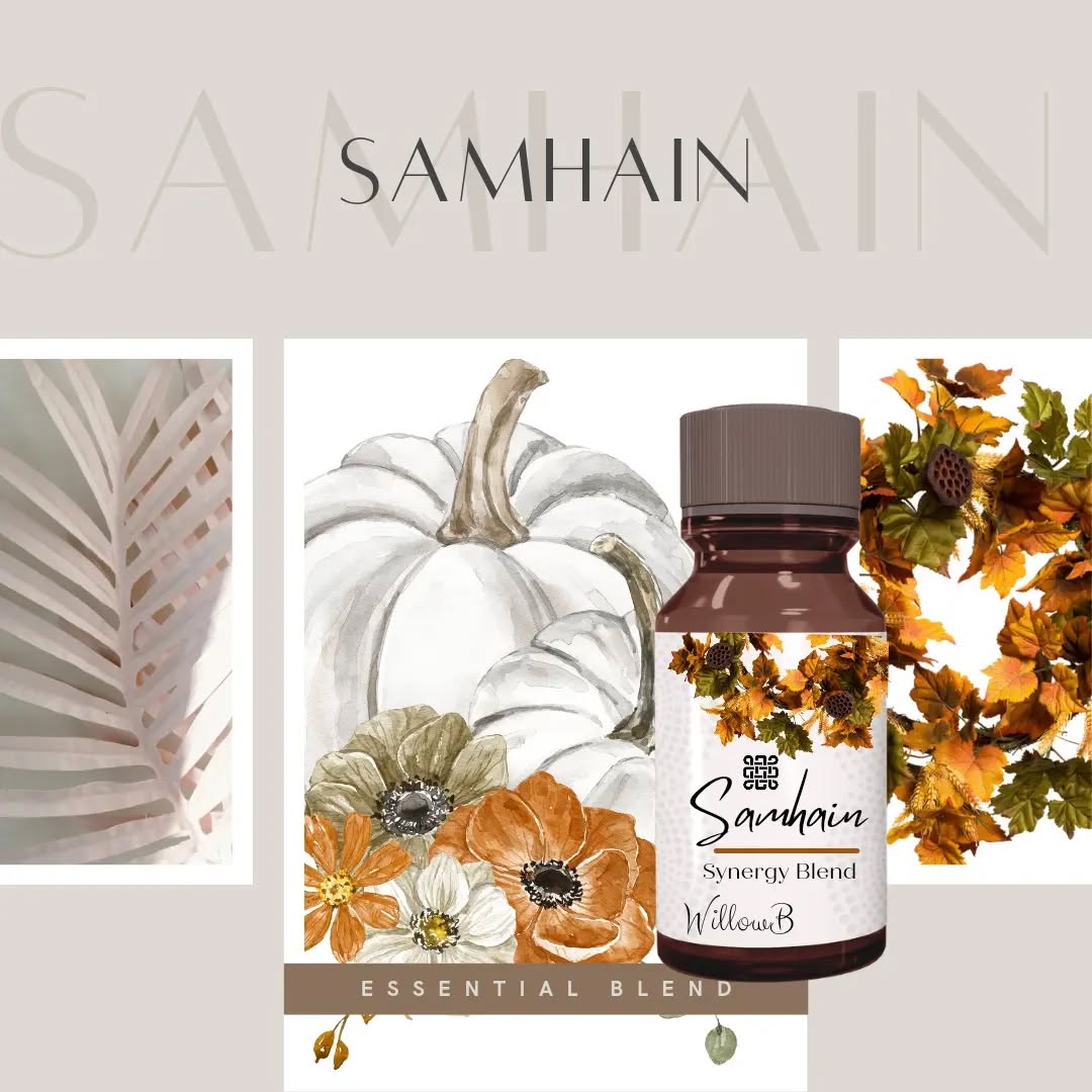 Samhain The night of October 31 to November 1 a celebration of the end of the harvest season.
This is the perfect Fall Diffuser Blend
#samhain #halloween #essentialoils #harvest #autumnproducts #smallbusiness #willowb