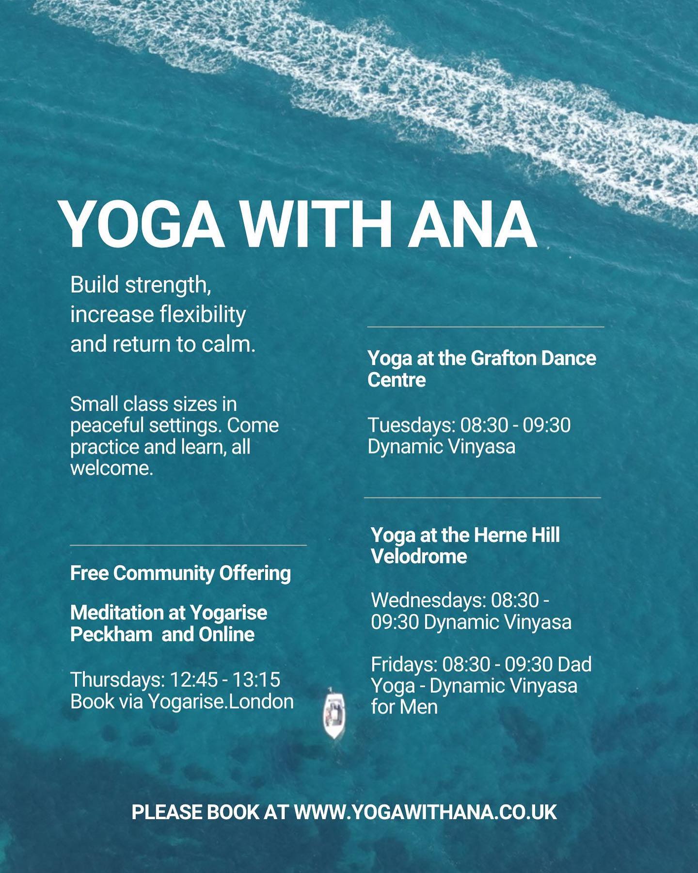 My weekly schedule with some extras thrown in inbetween. Will update on here and on my website. Thanks for practicing with me, every class is a joy. 💙