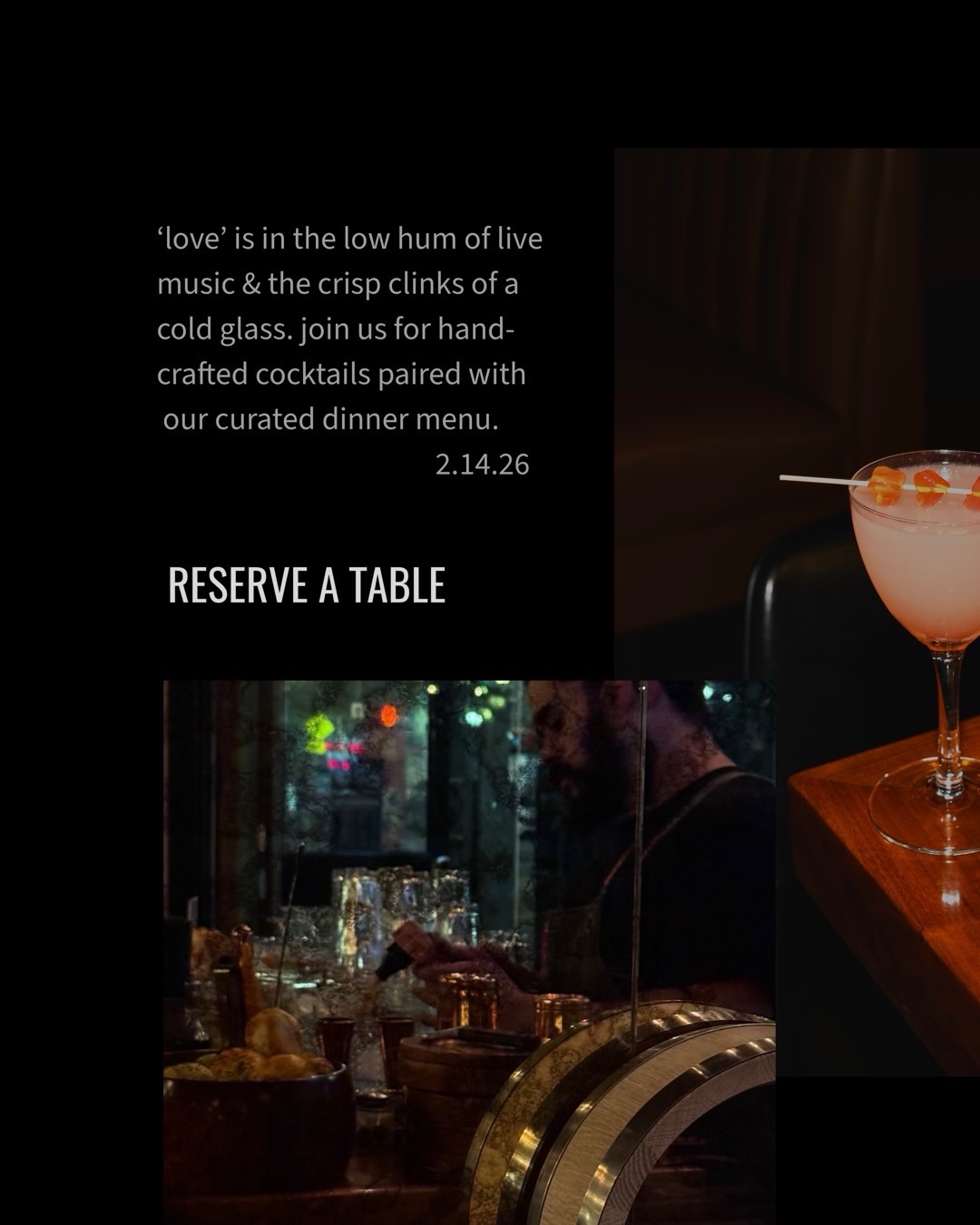 ✨ Let the evening unfold in candlelight and comfort.
Dinner at The Carvery is more than a meal — it’s a mood. From hand-crafted cocktails to decadent dishes, we’ve got your night covered. Come get cozy. 🥂
.
.
.
#TheCarveryLB #LongBeachEats #DinnerVibes #DateNightGoals #CozyLuxury