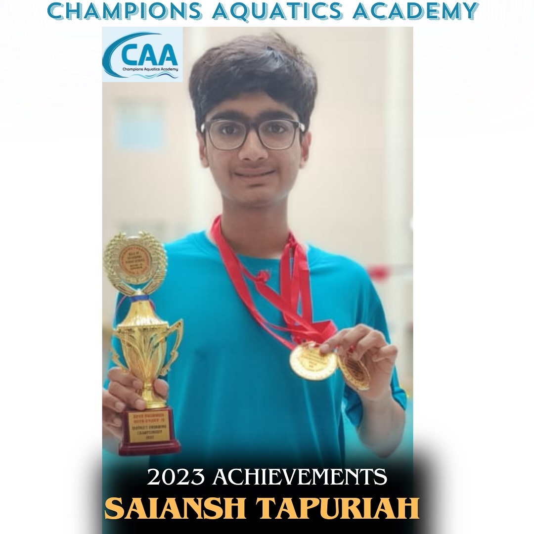 â˘Gurgaon Districts Championship
5 Golds & Best Swimmer Ic
â˘Haryana States Championship
2 Golds & 3 Silvers
*ISSO Nationals 1 Silver ,1 Bronze
â˘SGFI Districts : 2 Golds ,1 Silver
â˘Manav Rachna Interschool :
4 Golds & Best Swimmer IC
â˘Kunskappskolan Interschool :
3 Golds & Best Swimmer IC
â˘Scottish High Interschool : 3 Golds
â˘Participated in SFI Nationals
â˘Participated in SGFI Nationals
#championsaquaticsacademy