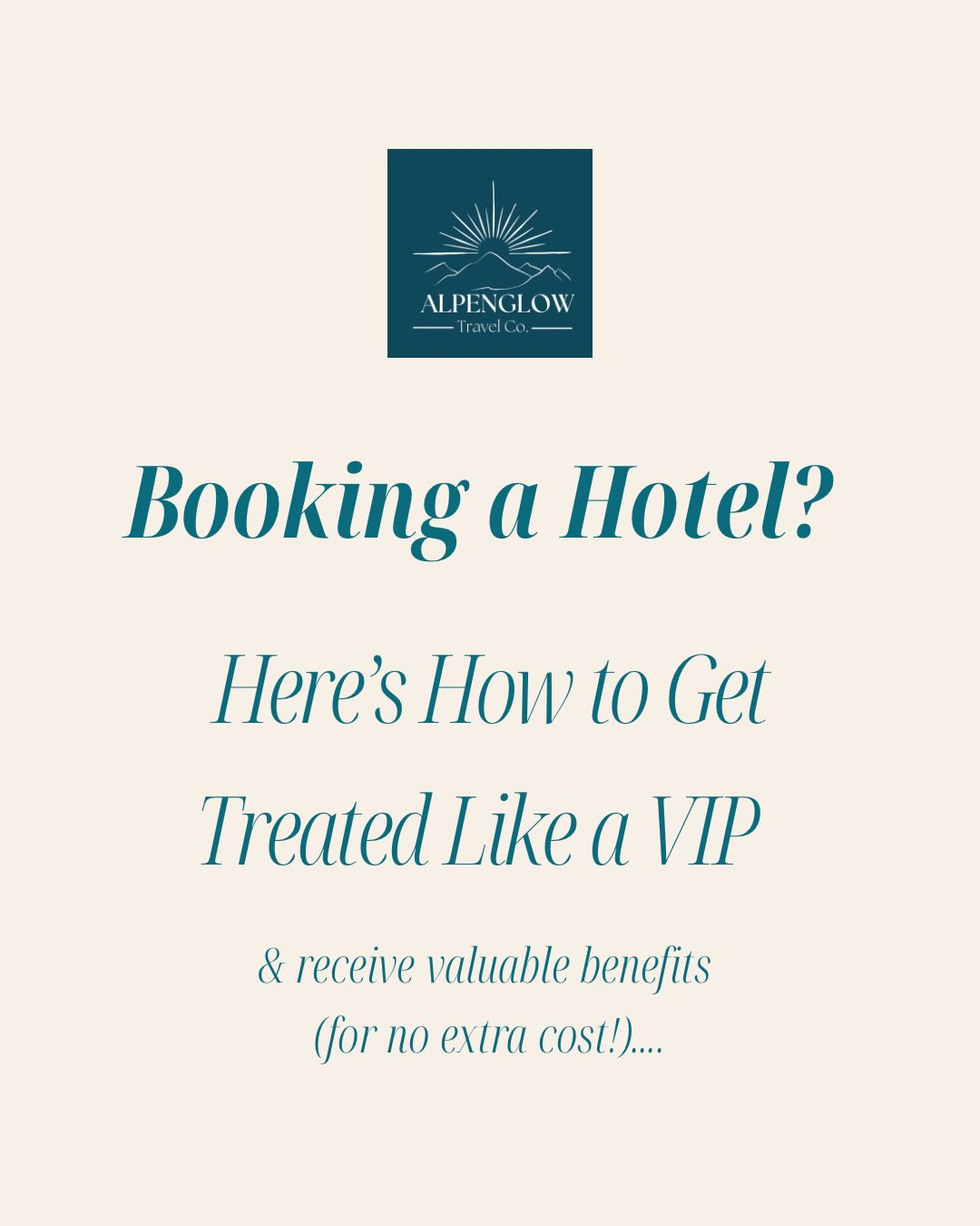 Many of our clients come to us for their most complex, transformative trips. But did you know you can also book your shorter hotel stays through us and still benefit from all the access, perks, and service Alpenglow Travel is known for?
Whether it is a long weekend away, a quick work trip or a last-minute getaway, our hotel-only service makes your stay smoother, more comfortable, and much more rewarding.
And if you already know where you want to stay, there is no planning fee! Upgrade your next hotel stay with Alpenglow Travel!
.
.
.
.
#AlpenglowTravel #LuxuryTravelAdvisors #TravelTips #hotelbooking