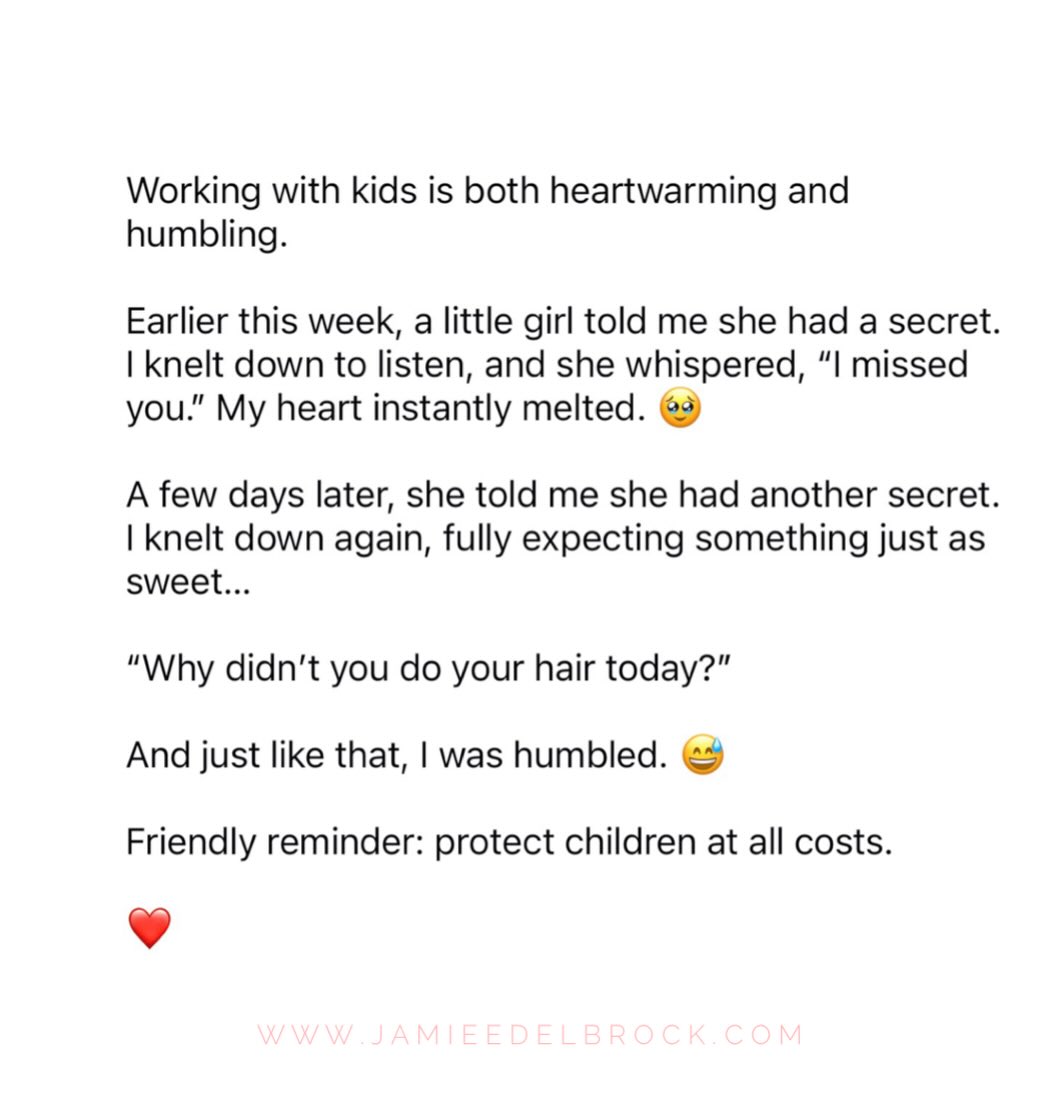Charming, humbling, and wonderful. This is your daily reminder to protect children at all costs. ❤️
#loveyourkids #childrensmentalhealth #protectkids