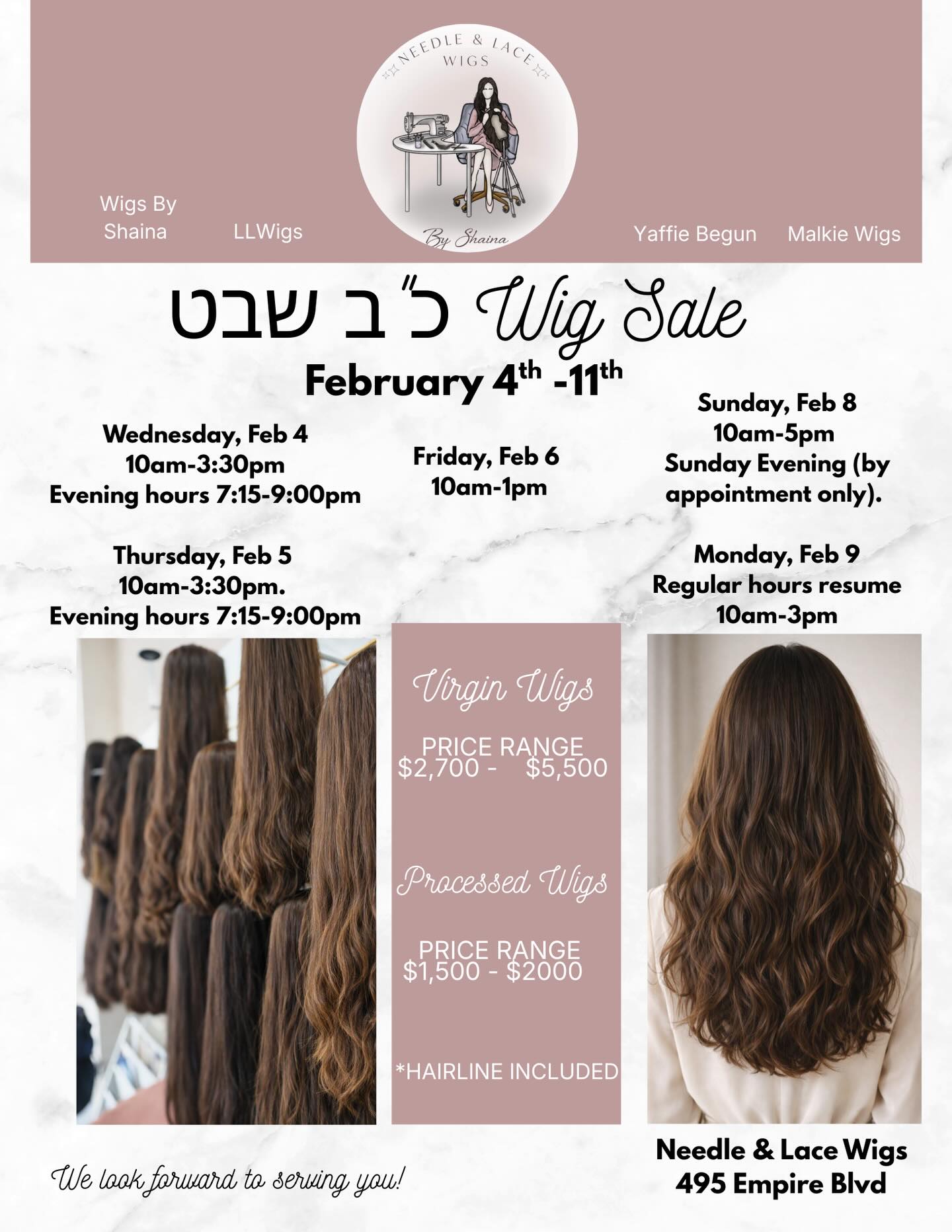 Looking forward to greeting all of you!! 💕 Appointments are not required, as we gladly welcome walk-ins.