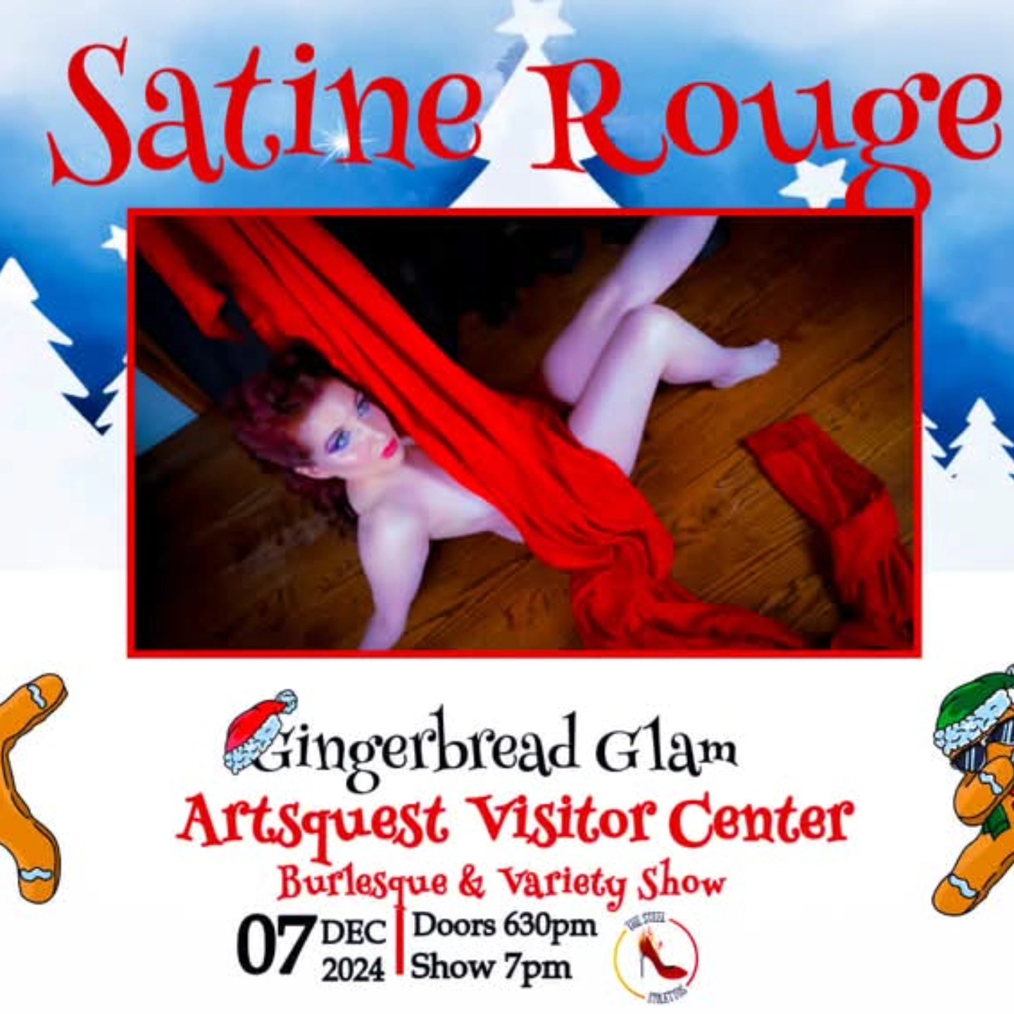 Join The Steel Stilettos at ArtsQuest Visitor Center for a unique holiday show with a narrative around each performer, where every act will tell a story that will be sure to entertain you and yours ! Show at 7pm
**Free entry into Christkindlemarkt starting at 530pm with a ticket to this show!
Performer: Satine Rouge
Gingerbread Glam: A Festive Revue
#steelstacks_pa #thesteelstilettos #burlesque #burlesqueshow @steelstacks_pa