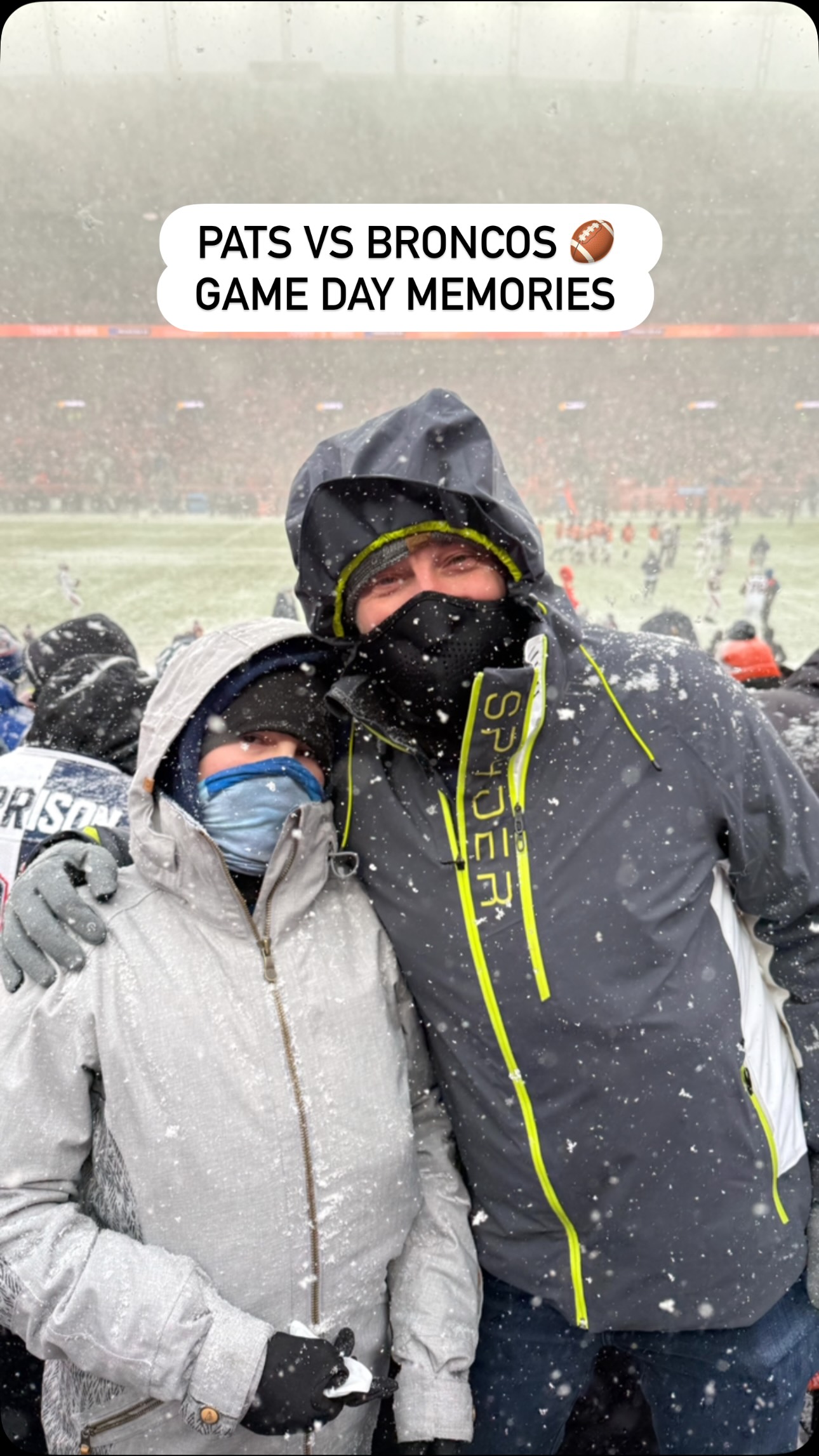 Flew around the winter storms to get here from sunny Florida and surprised my son with tickets to the Patriots vs. Broncos AFC Championship game! We kicked off under sunny skies, but by halftime, it turned into a full-blown snow blizzard - what an unforgettable experience!
Life’s all about creating memories with the ones you love and this one is something we will be talking about for years to come. We are super excited to be Super Bowl bound - GO PATS!!
@cccarroll_home
#patriotsnation #familyadventures #dadandson #AFCChampionship #memoriesthatlast