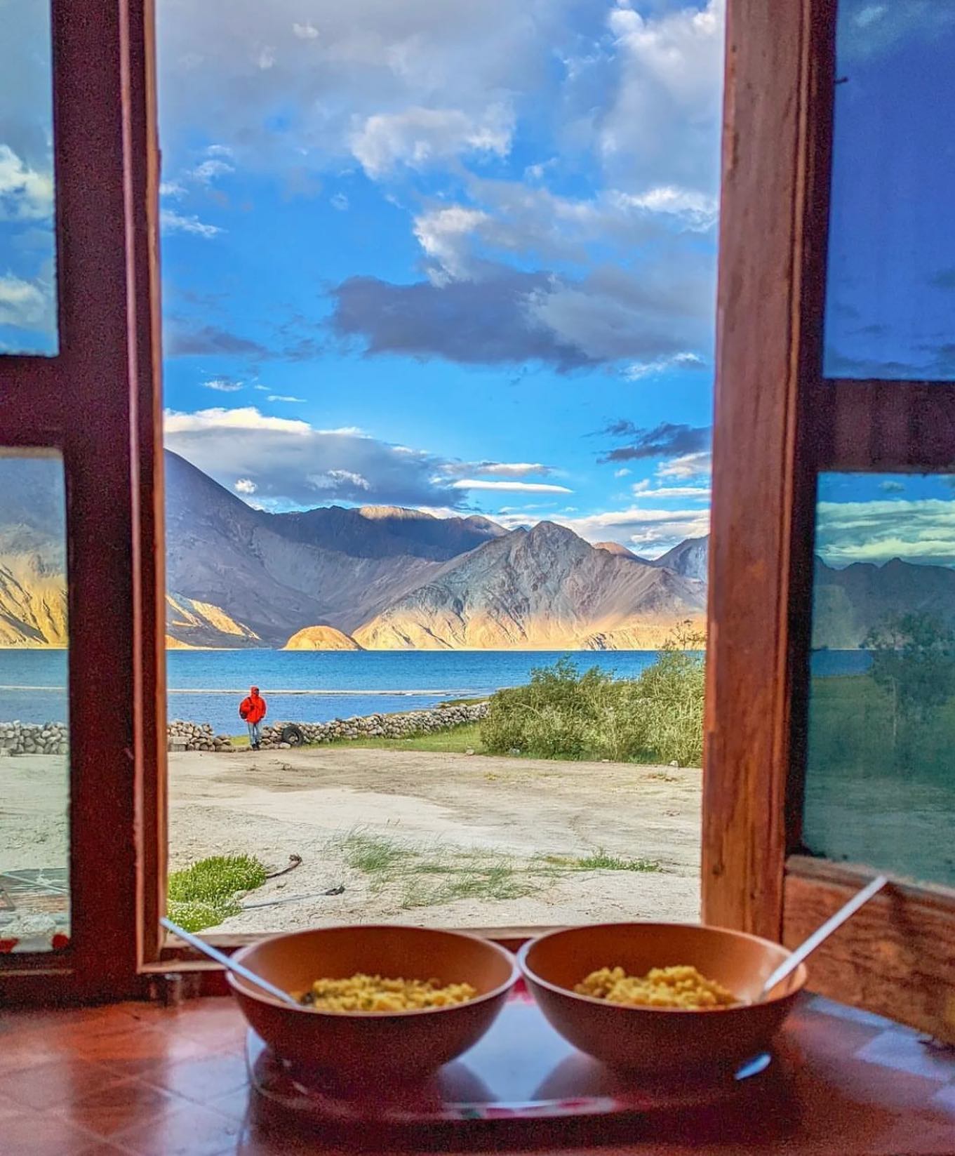 TRAVEL STORIES FROM LADAKH
.
.
"After a day of riding in rains through off-roads, stretches of loose gravel, water crossings and rough terrain, we finally reached Merak - a small and beautiful village lying on the banks of the picturesque Pangong Lake.
The stay at Merak was probably the homestay with the most beautiful view I have ever been too. We watch the beautiful Pangong lake change its shades and colors throughout the day right from the window of our rooms.”
.
.
Courtesy @theunrulytraveler
#ladakhbackpackers #travelholic #nubravalley #backpacking #reels #trendingreels #lehladakh #backpackers #trending ##wanderlust #spiritualawakening #instagram #nikonindiaphotography #ladakh #likeforlikes #backpackertrails #ladakhdiaries #followforfollow #adventurelover #himalyandiaries #himalayas #ladakh2022 #incredibleindia #shotoniphone #travelphotography#incredibleindia #follow4followback #instalike #instagood #instamood