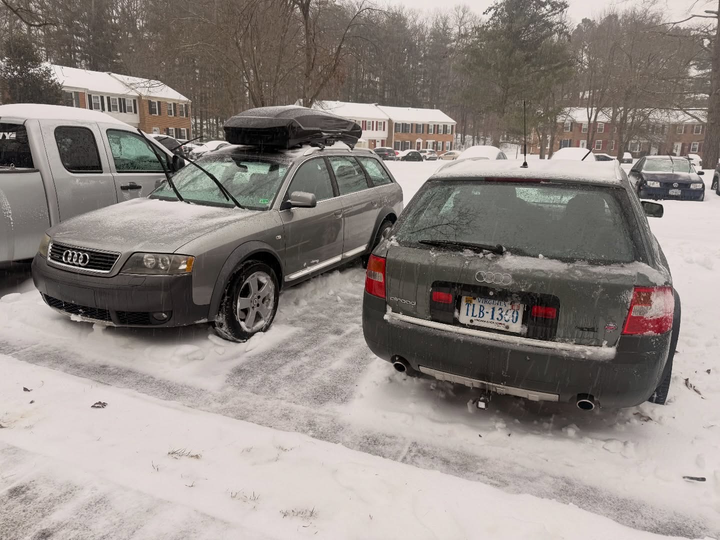 “Snow said ‘park it.’ Audi said ‘lol bet.’” 🔧🥶