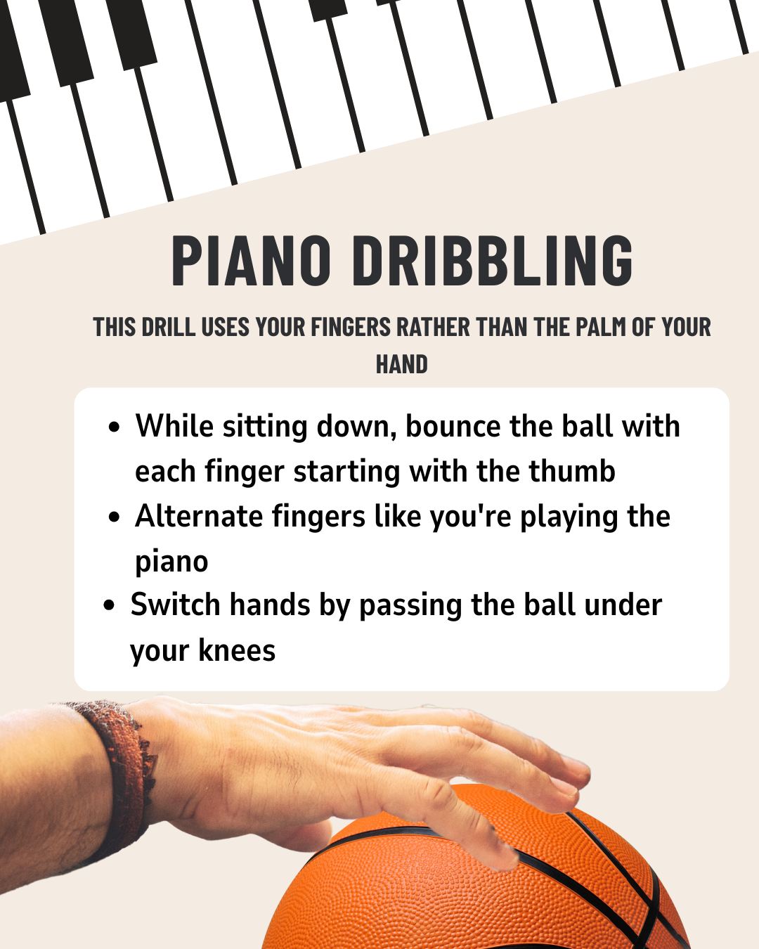 We got a fun drill for beginners, that'll have you playing like Mozart! 🎹🏀