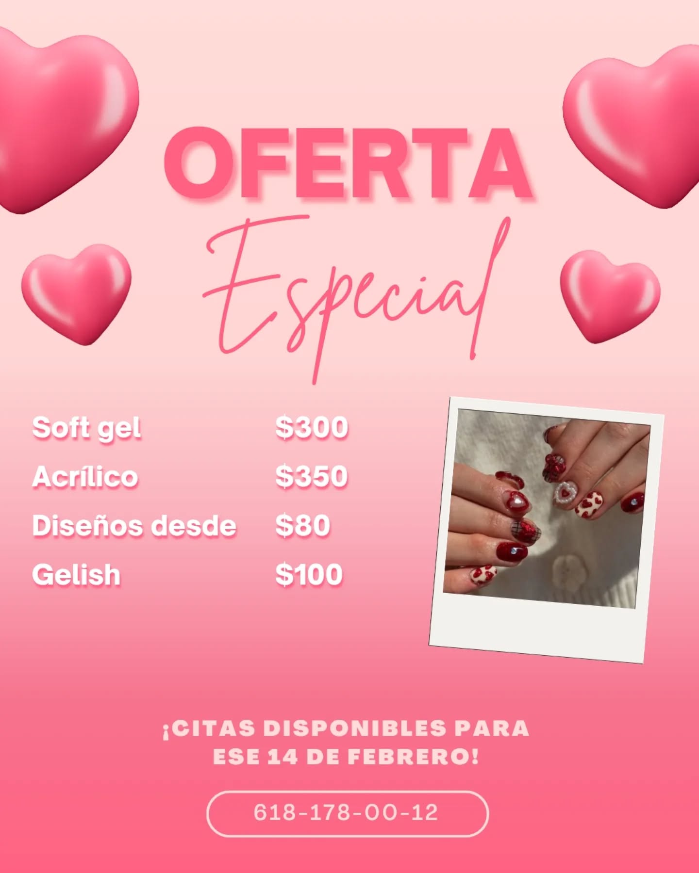 Aprovecha las promociones que tendremos para que luzcas hermosa este 14 de febrero 🥰💞