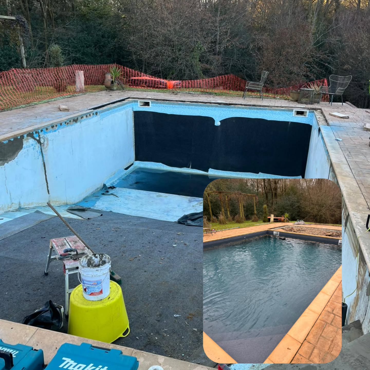 Customer wanted depth and length taken out of pool and new onsite lining installed and finished of with new plant equipment.