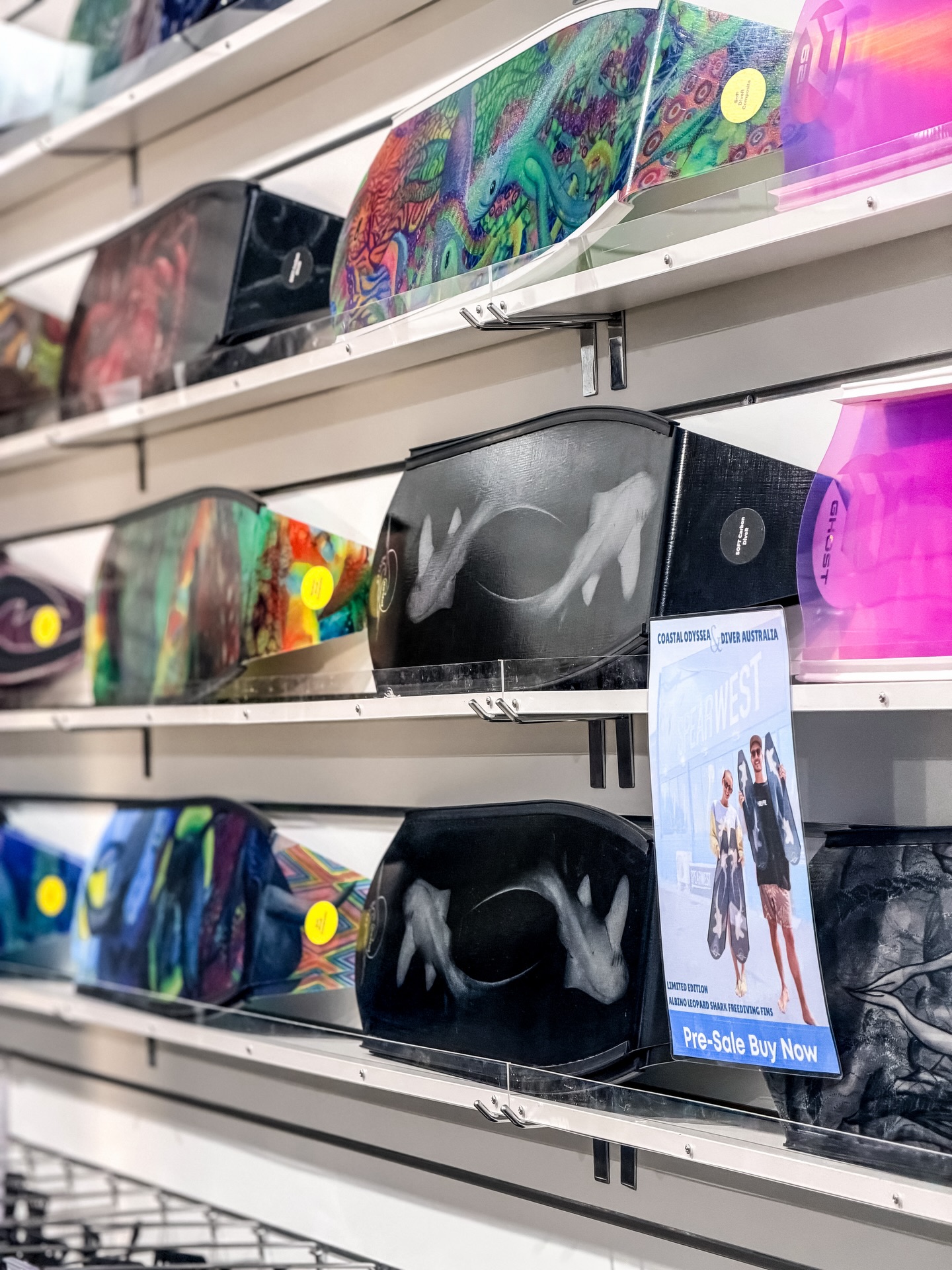 We get it… sometimes online just isn’t enough and we’ve got you. Check out our Albino Leopard Sharks at @spearwest 🤌🏽
Swing by, have a browse, say hey… and don’t be surprised if you leave geared up 😏