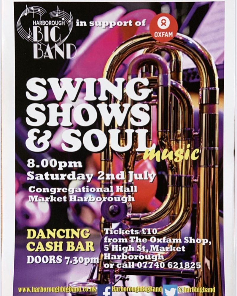 Fancy a bit of dancing this weekend? Or just listening to this great band? Tickets still available. Come along for a fun evening #harboroughbigband.co.uk