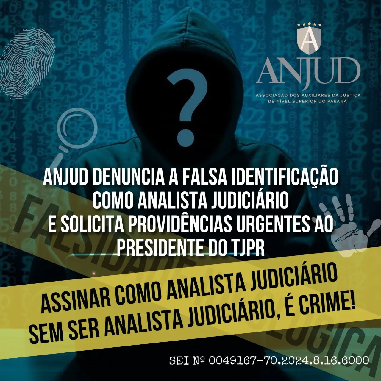 ANJUD DENUNCIA A FALSA IDENTIFICAÇÃO COMO ANALISTA JUDICIÁRIO E SOLICITA PROVIDÊNCIAS URGENTES AO PRESIDENTE DO TJPR
Curitiba, 04 de abril de 2024
A ANJUD - Associação dos Auxiliares da Justiça de Nível Superior do Paraná apresentou mais uma petição ao Tribunal de Justiça do Paraná (TJPR), relatando à atual gestão, graves irregularidades que vem se arrastando há muitos anos no que tange a assinatura de documentos públicos em processos judiciais e administrativos.
A associação comprova que estagiários, terceirizados, servidores de nível médio e servidores de nível superior de outros cargos estão ilicitamente sendo identificados e assinando documentos oficiais do TJPR como se “Analistas Judiciários” fossem.
A ANJUD argumenta que essa prática viola a legislação e caracteriza inobservância a súmula vinculante 43 e temas de repercussões gerais Temas 697 e 1010 do Supremo Tribunal Federal e a súmula 378 do Superior Tribunal de Justiça. Além disso, a associação afirma que essa prática desmoraliza o TJPR perante a comunidade jurídica.
A petição foi apresentada ao Presidente do TJPR, Desembargador Luiz Fernando Tomasi Keppen, até mesmo para que a atual gestão do TJPR não alegue desconhecimento na eventualidade de outras medidas acaso o problema não seja resolvido, e solicita providências urgentes para corrigir essas irregularidades.
A ANJUD já havia informado o TJPR sobre a utilização indevida da identificação de “Analista Judiciário” em 2018 e reiterou os pedidos de providências em 2019. No entanto, a associação afirma que o problema persiste e que tem recebido inúmeras denúncias.
Ainda, a ANJUD solicita e sugere a expedição de um Decreto Judiciário que proíba a falsa identificação de servidores e estagiários como “Analistas Judiciários” em documentos oficiais do TJPR. Além disso, a associação pede que os sistemas do TJPR sejam adaptados para inibir essa prática.
A ANJUD espera que essas medidas sejam tomadas o mais rápido possível para garantir a transparência e a integridade do quadro funcional do TJPR.
Para acompanhar o trâmite do Requerimento acesse o SEI nº 0049167-70.2024.8.16.6000.
Para ler a íntegra da petição acesso seu LINK NA BIO!