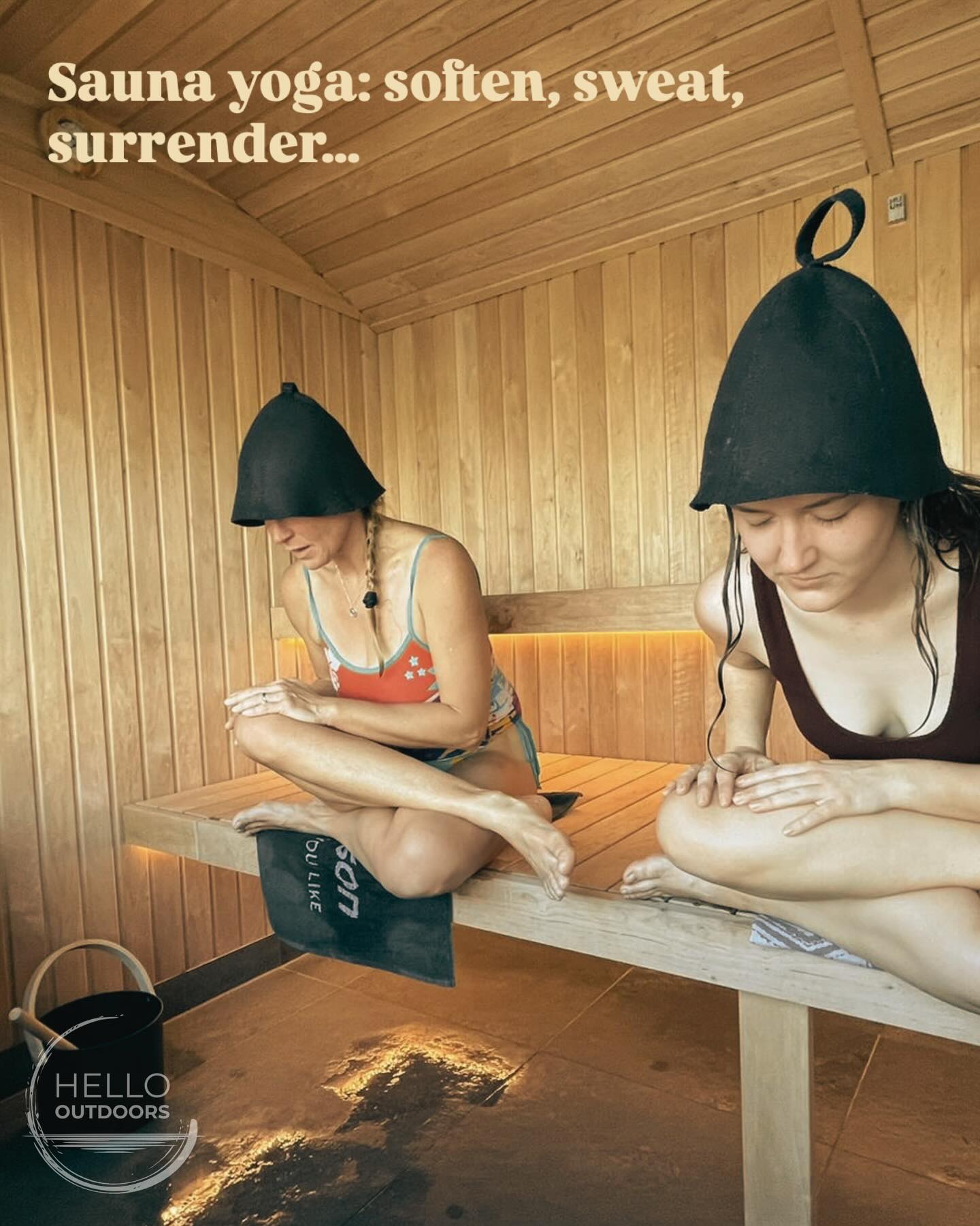 Sauna Yoga 🔥🧘🧘♂️
(All abilities)
🗓️ Fridays 12.30 - 13.30pm @hellooutdoorsltd
A gentle seated yoga practice enjoyed in the warmth of the sauna, focusing on joint mobility, relaxation and release.
During regular rest periods, you can choose to slowly cool in the air or have a cold plunge 💦
Give it a try — your body will thank you 🙏
#saunayoga #yogayourway #contrasttherapy #newforest #lymington