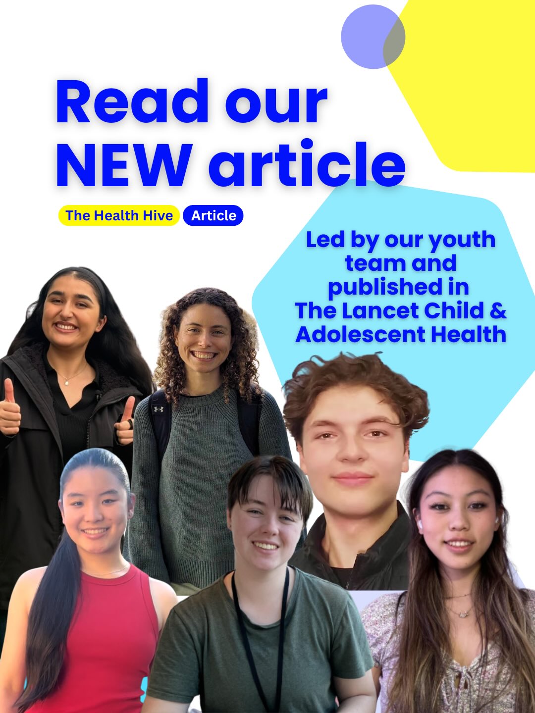 📣New publication alert📣
Our Health Hive article is now live in The Lancet Child & Adolescent Health and linked on our website. It shares how young people shaped the Health Hive from the start!
🔗 Link in bio
The Health Hive is funded by @healthgovau Medical Research Future Fund (MRFF).
@sydney_uni @youthwelllab @thelancetgroup
#HealthHive #YouthEngagement #AdolescentHealth #CoDesign #PublicHealth