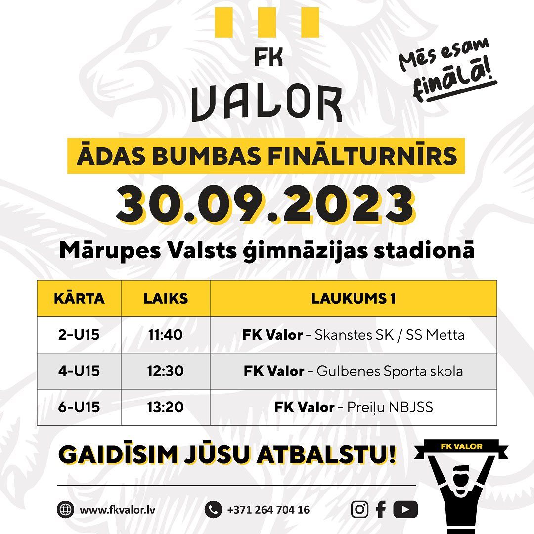 Veiksmi mūsu U15 komandai Ādas bumbas finālturnīrā! 🏆⚽️
@ropazu.novada.pasvaldiba