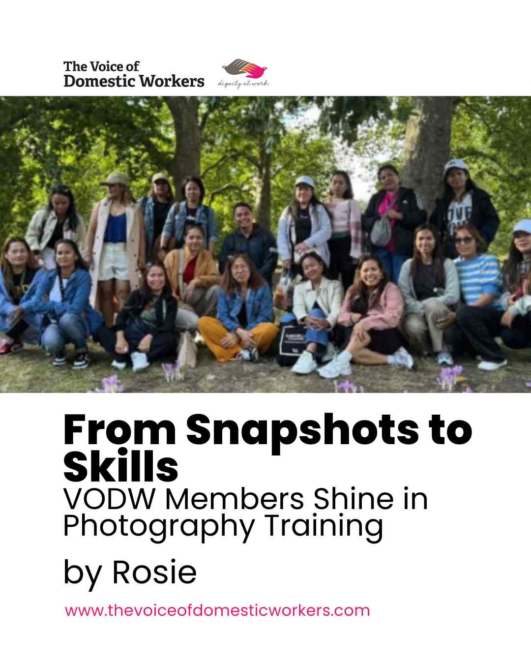 Last September 2025, something truly inspiring happened. Our amazing members from #VODWW dove into a special photography training program with POLO-OWWA, and the results were heartwarming and empowering. This wasn’t just about snapping photos, it was about discovering new skills, building confidence, and seeing the world through a lens of creativity and courage. Many had never picked up a camera before, yet they tackled angles, framing, composition, and visual storytelling with pride and joy. Today, we look back with gratitude for the learning, the laughter, the growth, and the new talents that continue to flourish in our community.
Take a walk down memory lane and get inspired. Read the full story here:
https://www.rfr.bz/i20b505
#VODW #PhotographyTraining #SnapshotsToSkills #Empowerment #LearningJourney