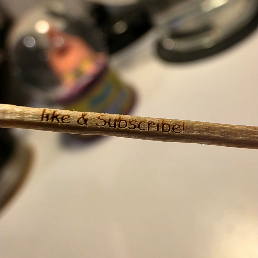 Can we engrave a toothpick? YUP #laserengraving #laser #ComMarker